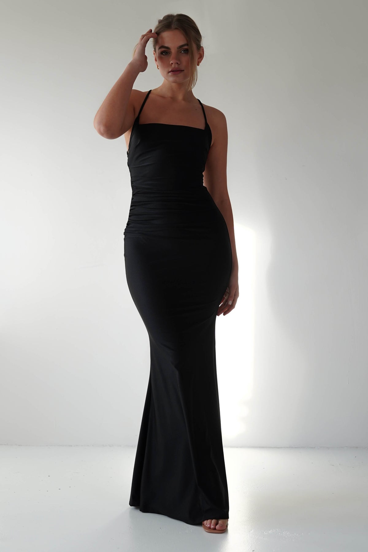 Monette Bodycon Maxi Gown | Black-Oh Hello Clothing