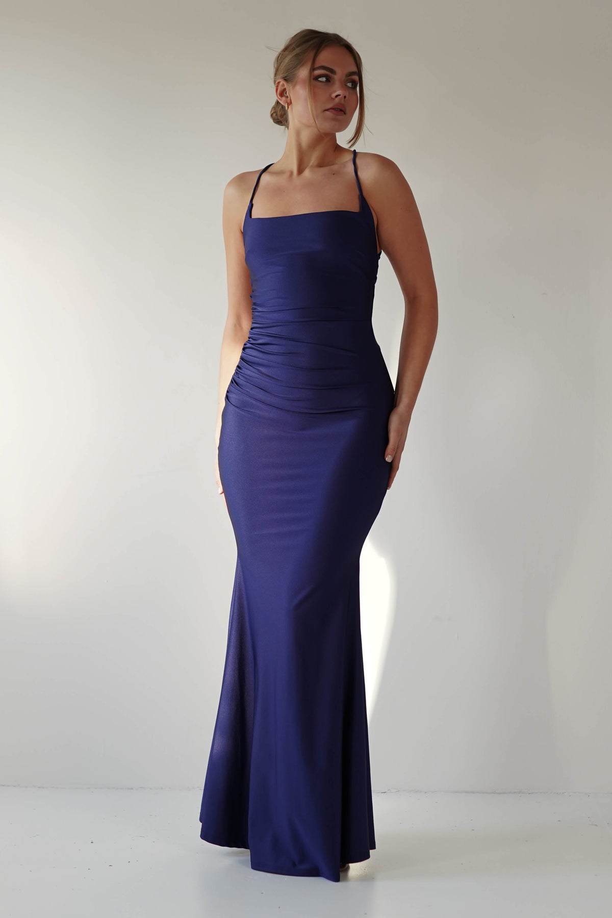 Monette Bodycon Maxi Gown | Navy-Oh Hello Clothing