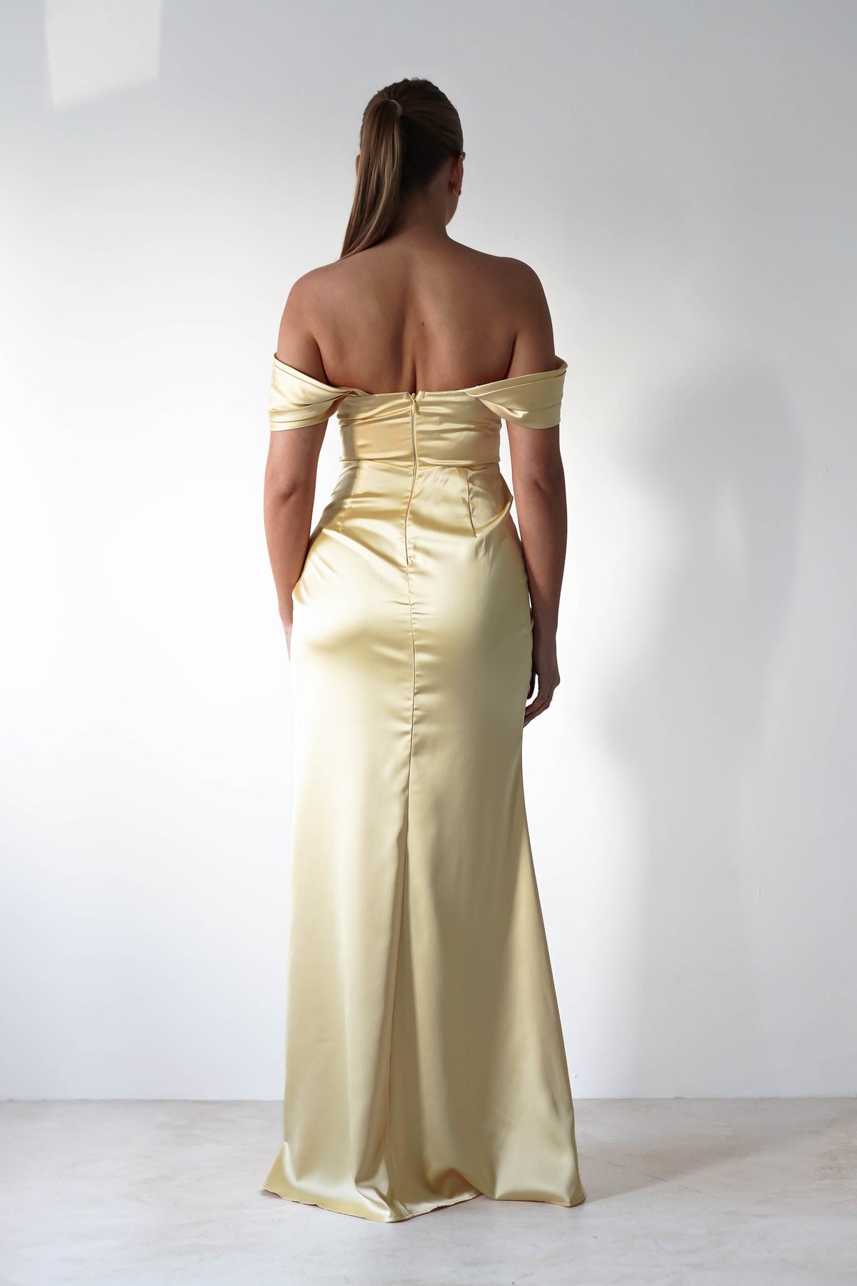 Monica Off The Shoulder Gown | Yellow-Oh Hello Clothing