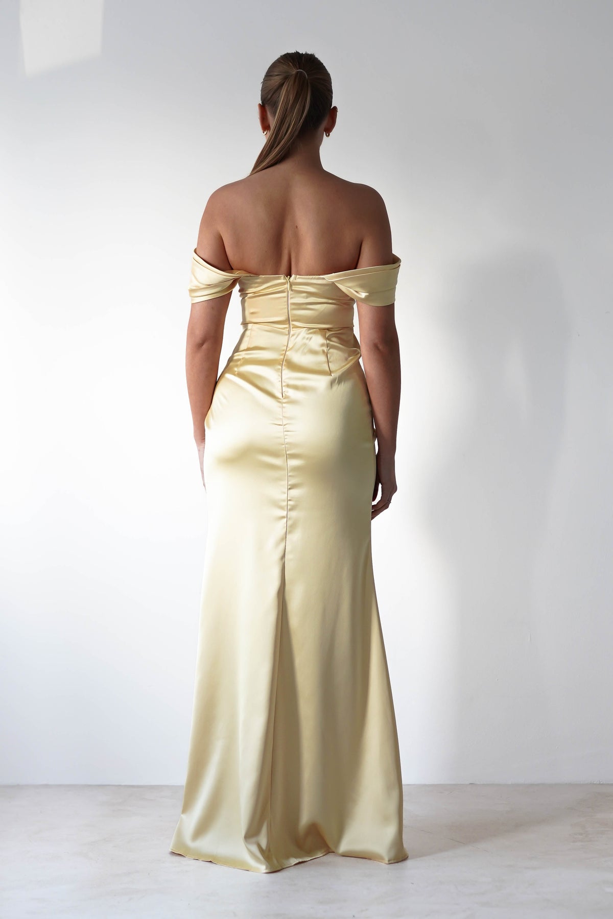 Monica Off The Shoulder Gown | Yellow-Oh Hello Clothing