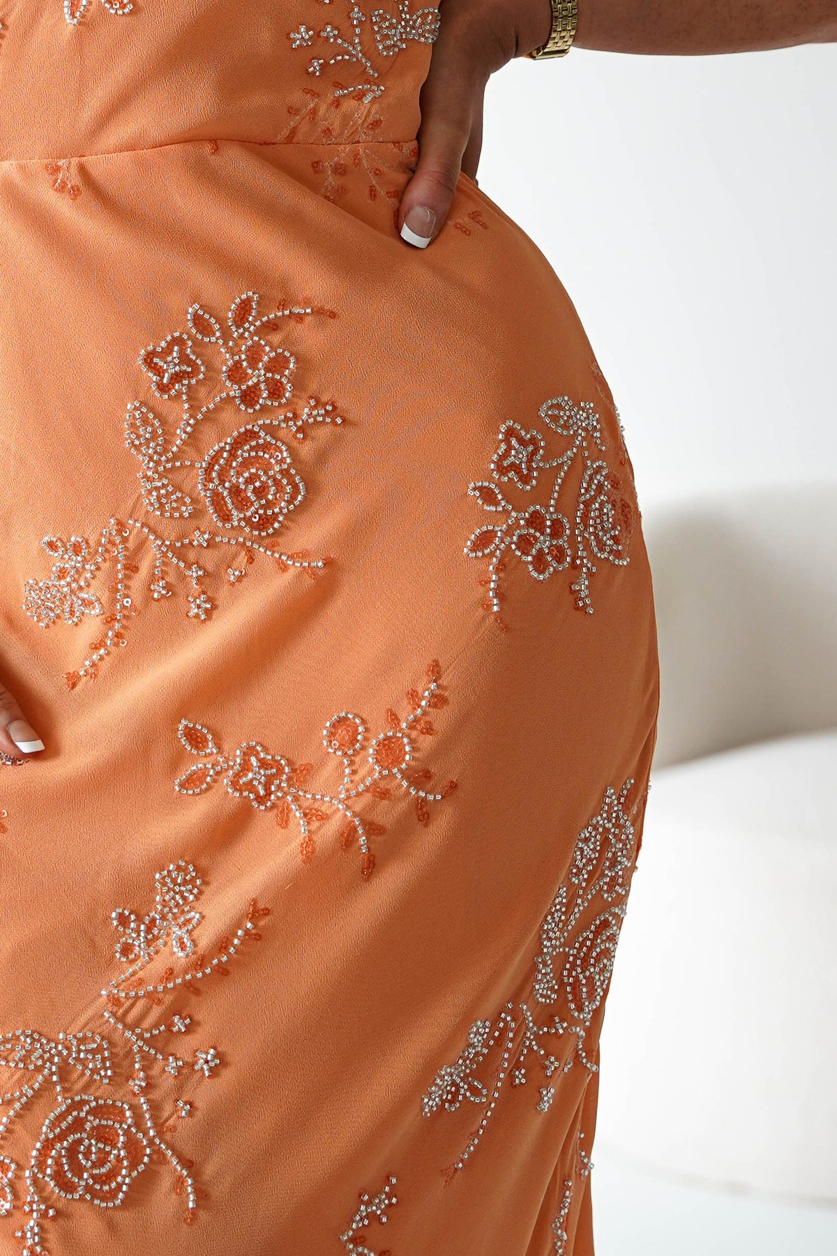 Noah Floral Embellished Maxi Dress | Orange-Oh Hello Clothing