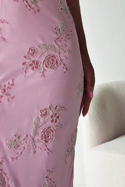 Noah Floral Embellished Maxi Dress | Pink-Oh Hello Clothing