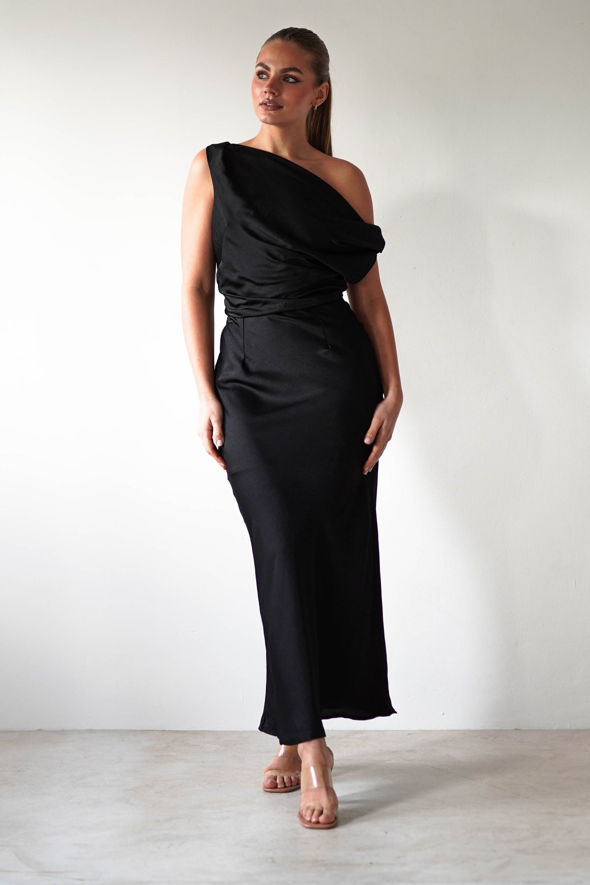 Odelle Soft Off The Shoulder Maxi | Black-Oh Hello Clothing