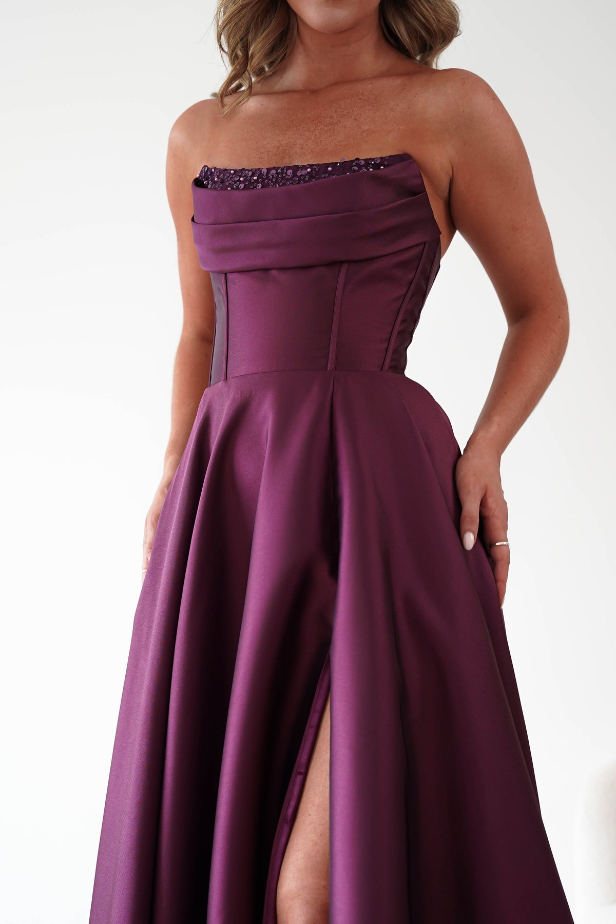 Pepper Strapless A-Line Maxi Gown | Berry-Oh Hello Clothing