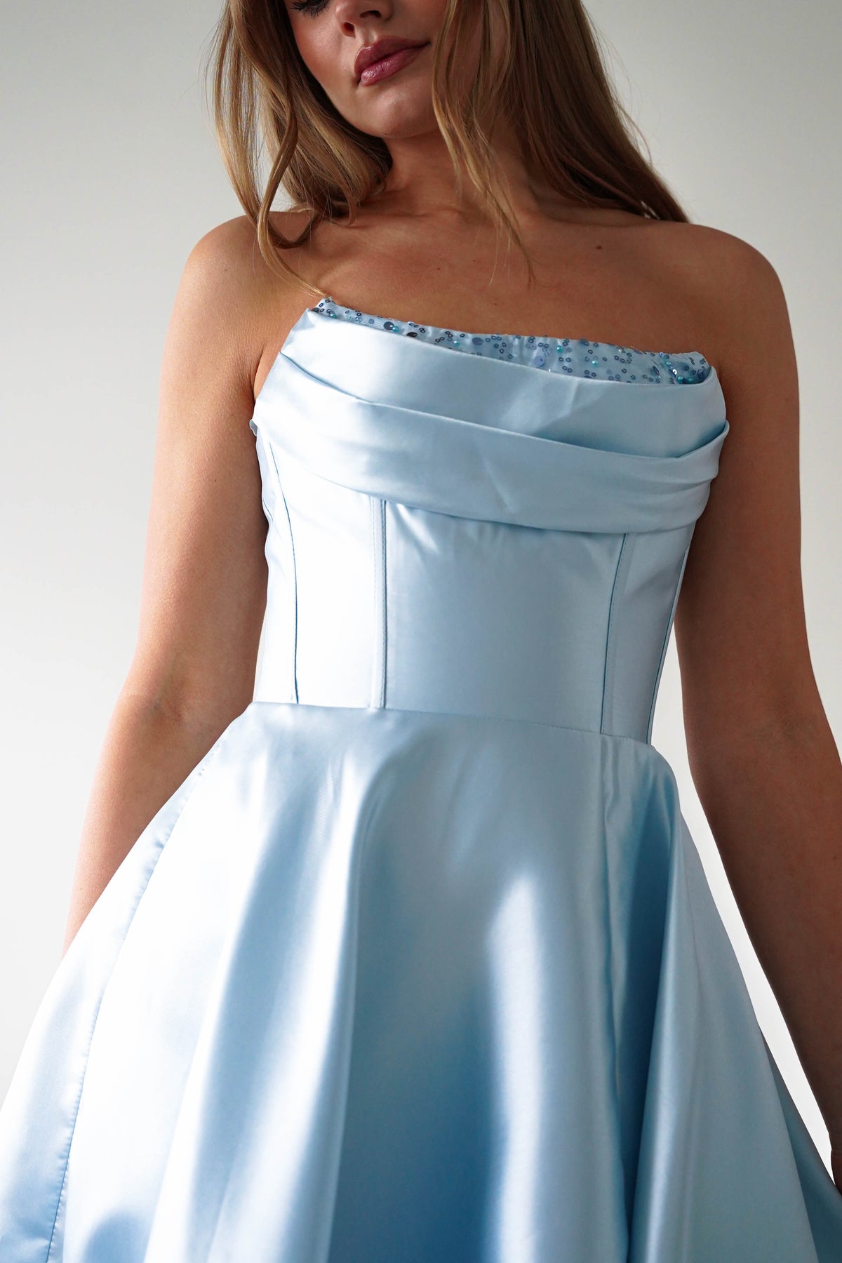 Pepper Strapless A-Line Maxi Gown | Blue-Oh Hello Clothing