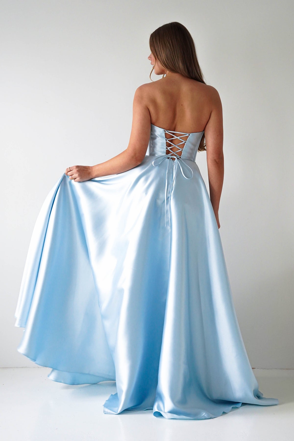 Pepper Strapless A-Line Maxi Gown | Blue-Oh Hello Clothing
