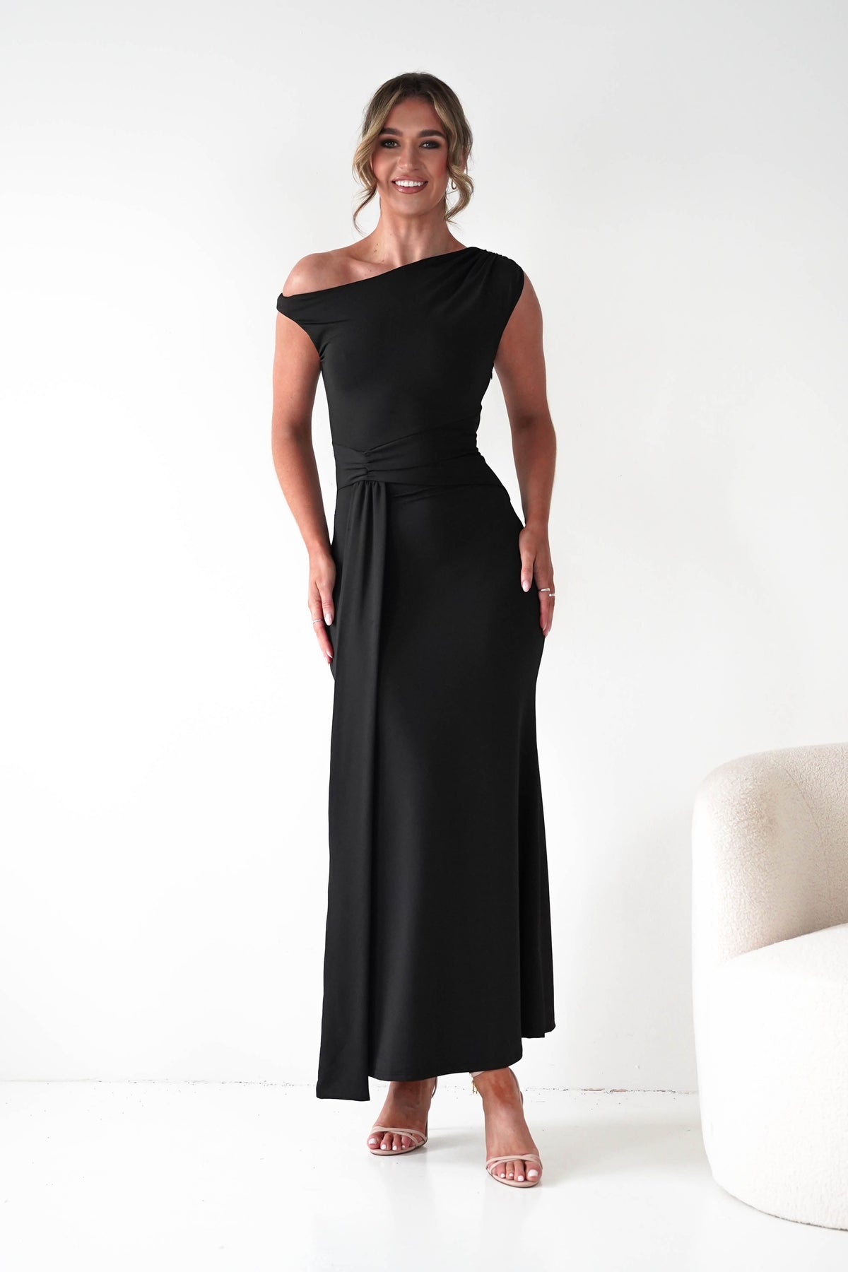 Perry Sculpting Bodycon Maxi Dress | Black-Oh Hello Clothing
