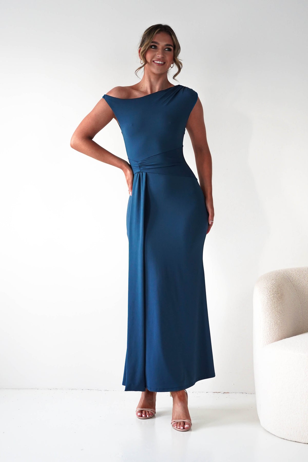 Perry Sculpting Bodycon Maxi Dress | Teal-Oh Hello Clothing