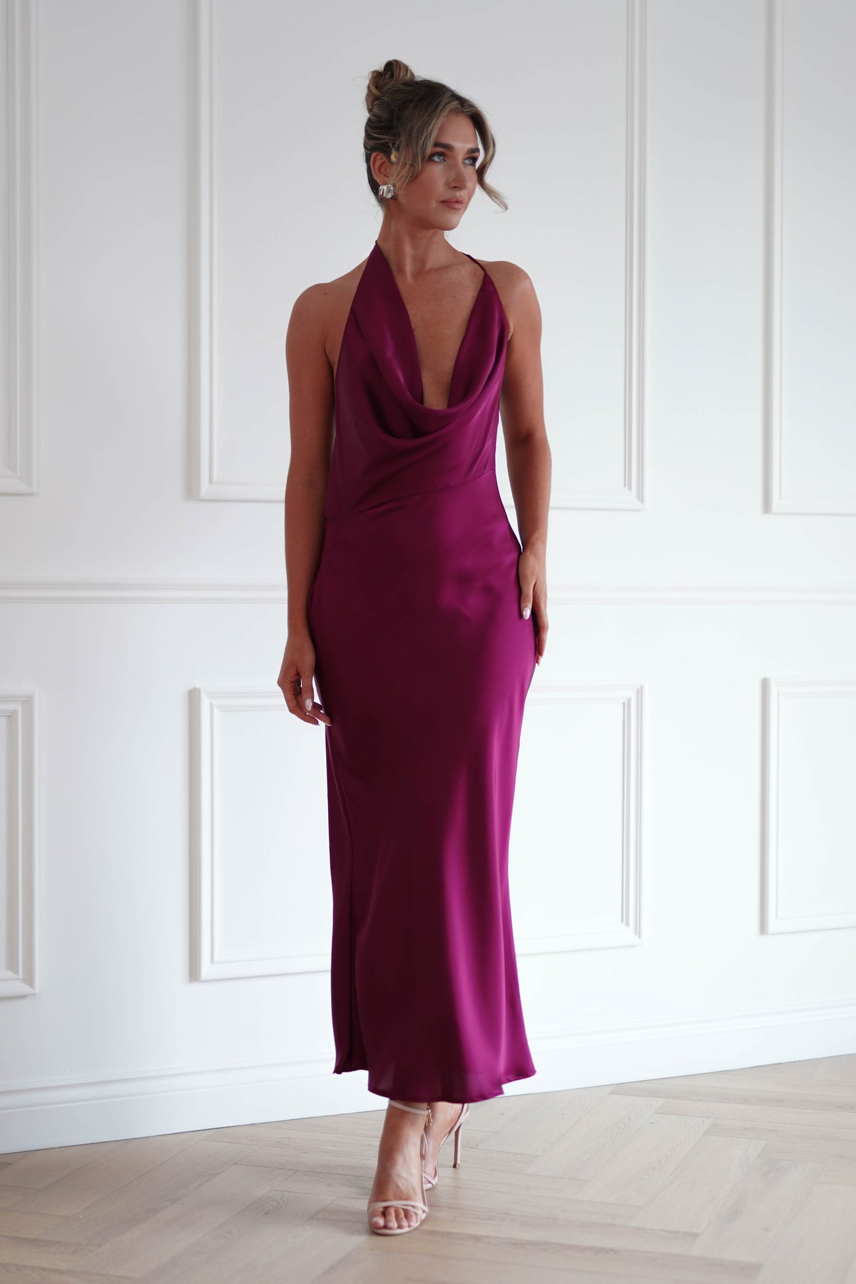 Oh Hello Clothing Women > Clothing > Dresses Polina Backless Maxi Dress | Wine