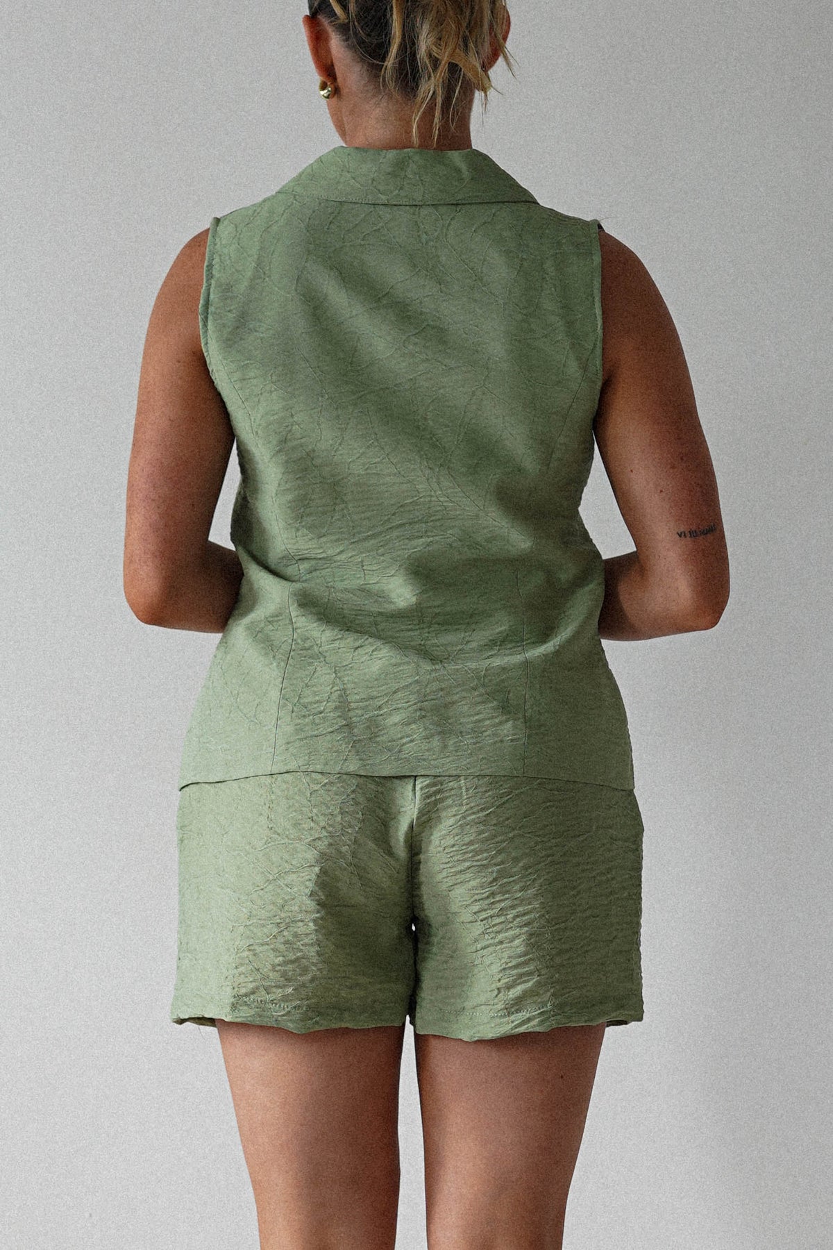 Polly Waistcoat and Shorts Set | Green-Oh Hello Clothing