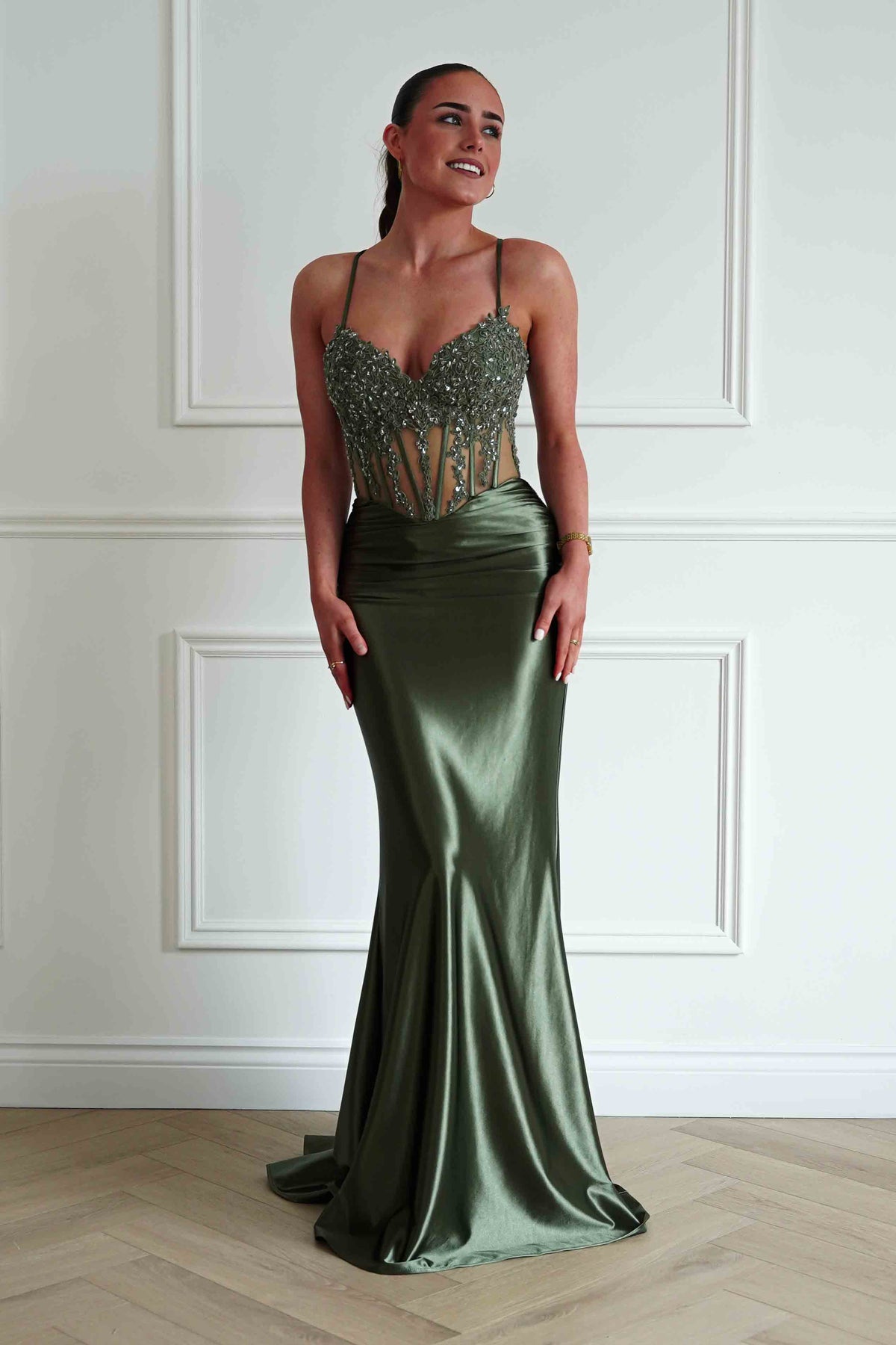 Raya Embellished Corset Gown | Olive-Oh Hello Clothing