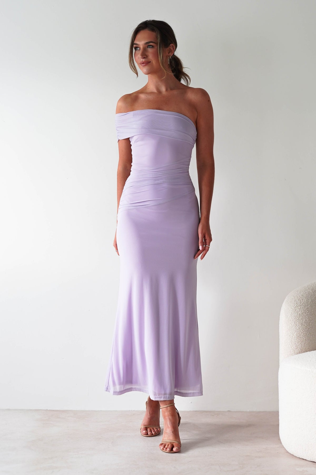 Roxanna Mesh Bodycon Midaxi Dress | Lilac-Oh Hello Clothing