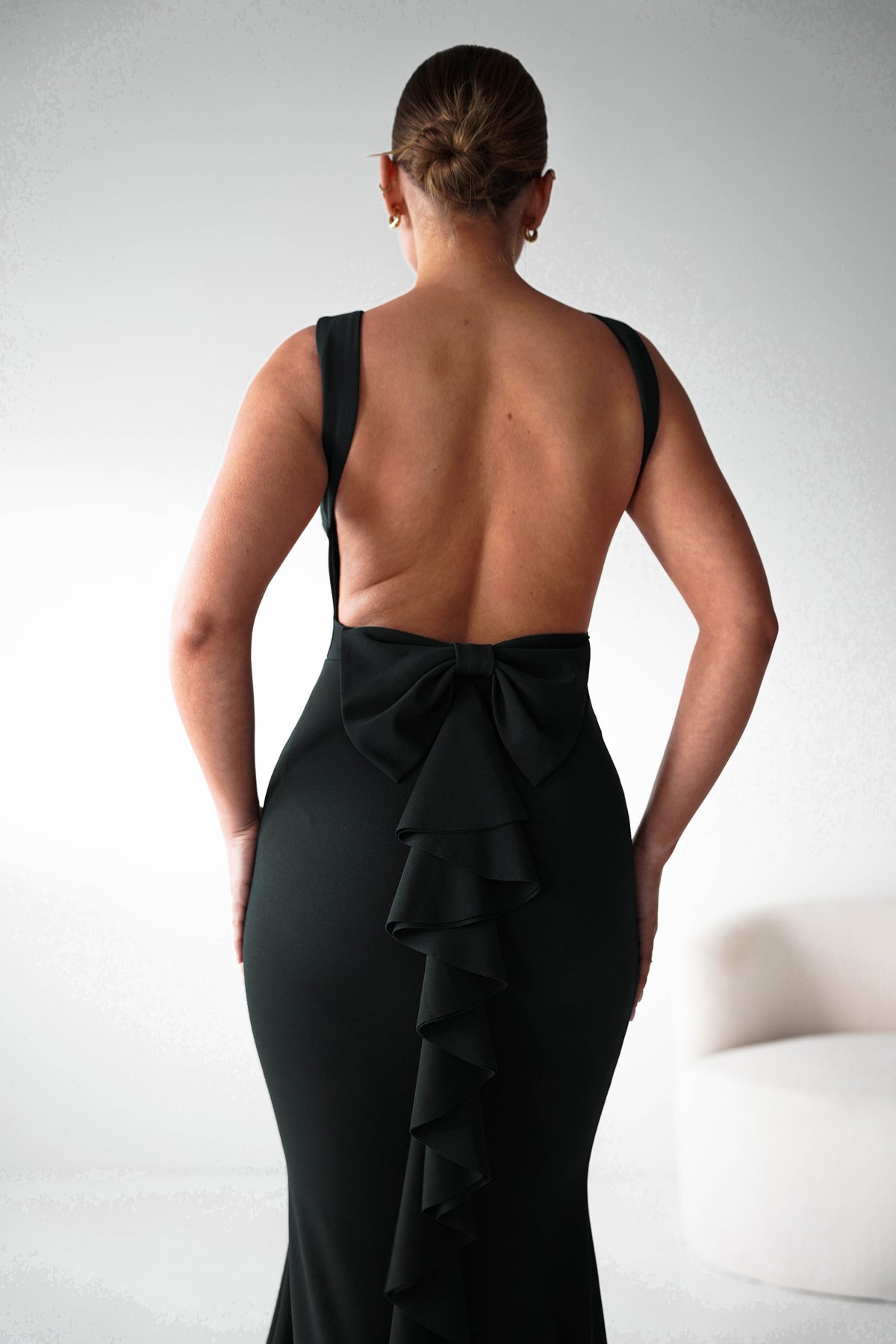 Samantha Bow Detail Maxi Dress | Black-Oh Hello Clothing