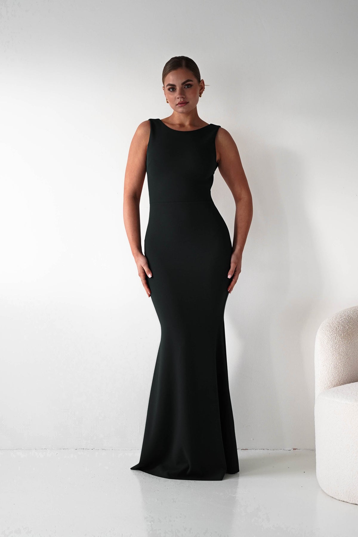 Samantha Bow Detail Maxi Dress | Black-Oh Hello Clothing