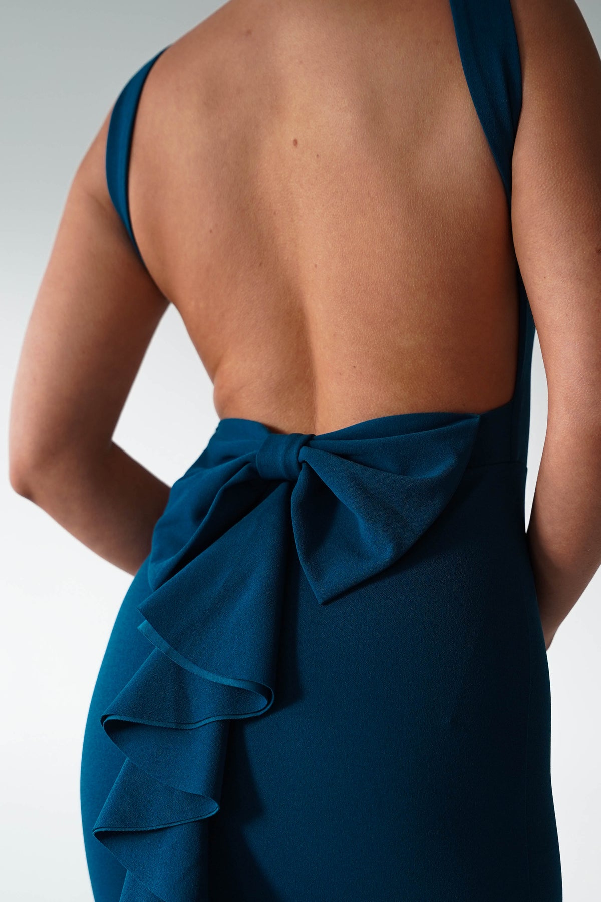 Samantha Bow Detail Maxi Dress | Teal-Oh Hello Clothing