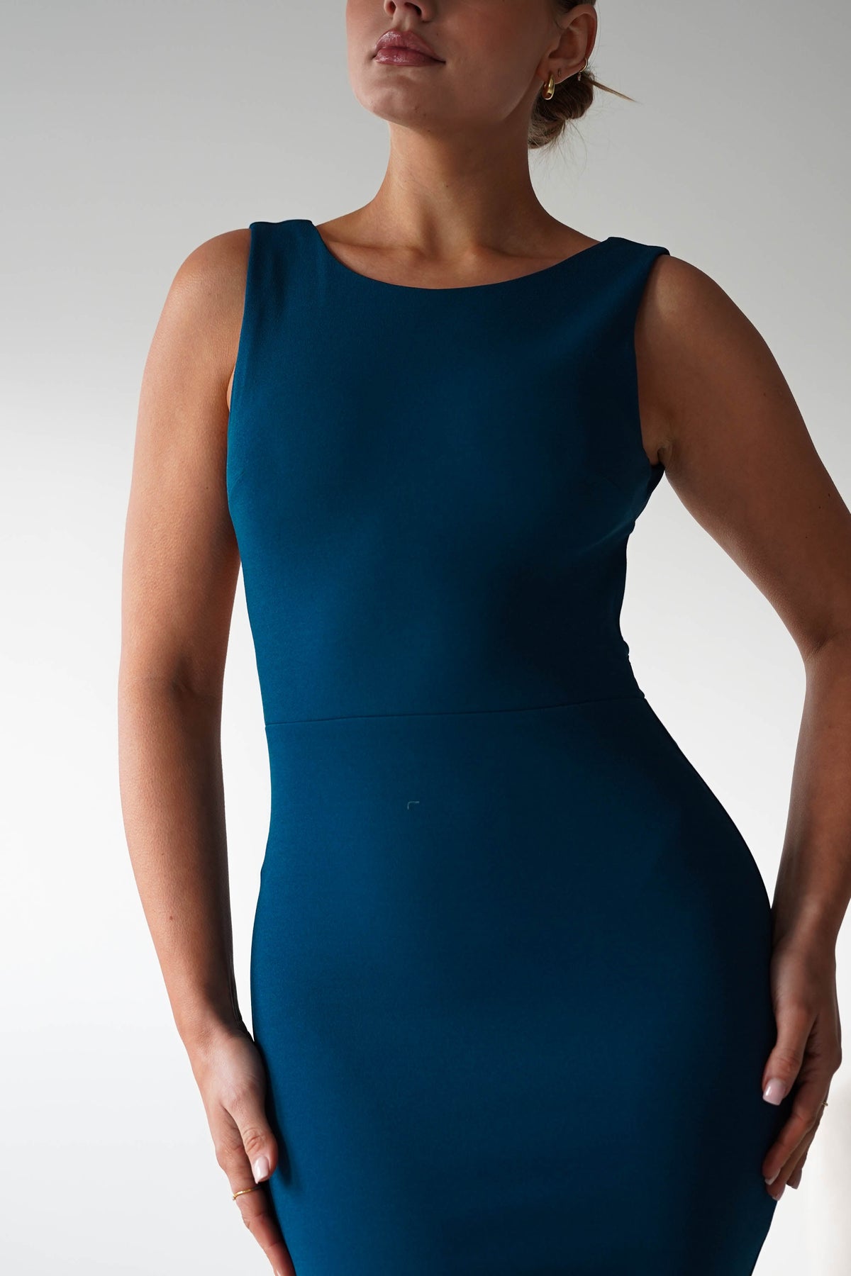 Samantha Bow Detail Maxi Dress | Teal-Oh Hello Clothing