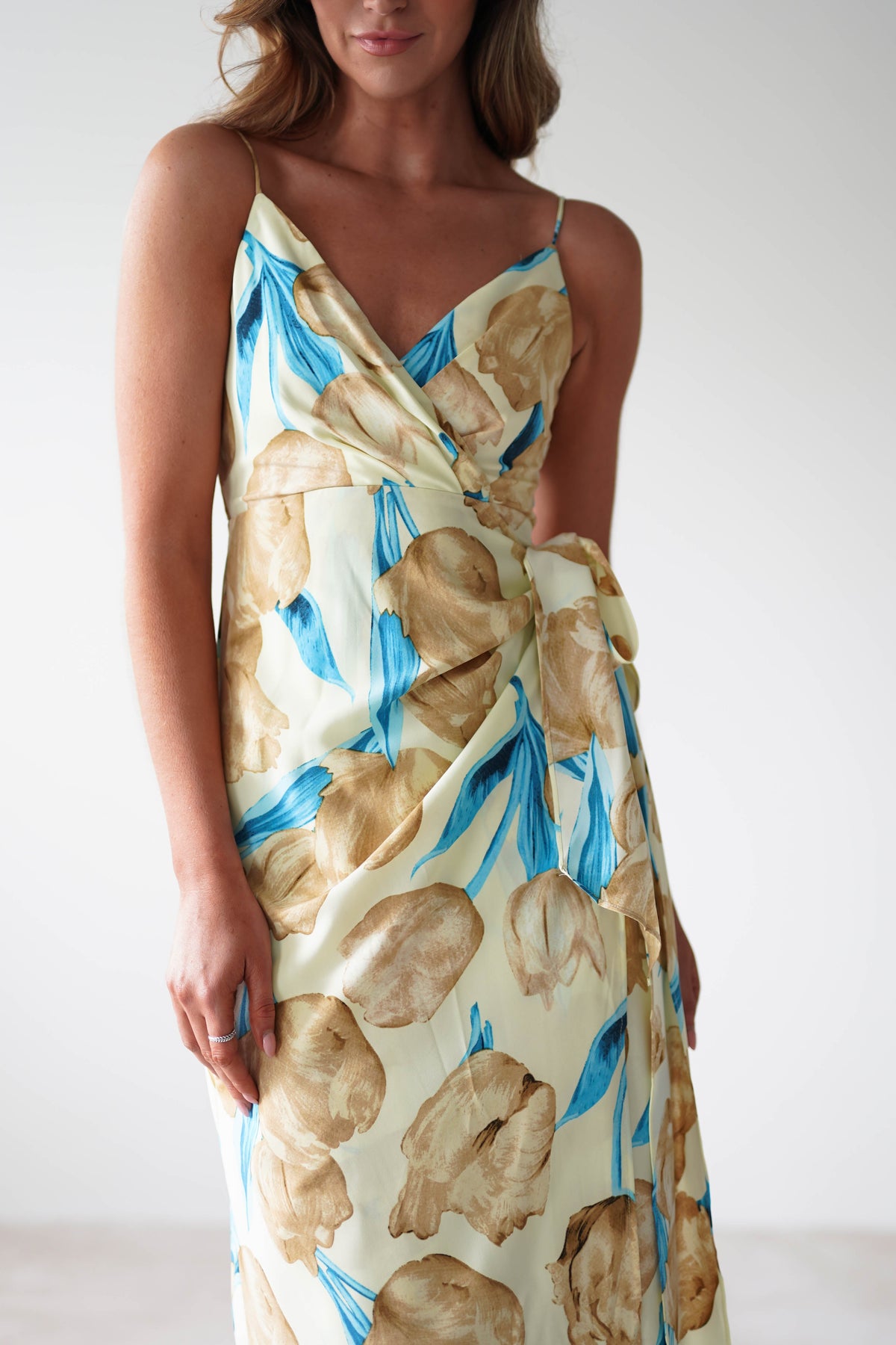 Sarah Floral Print Midaxi Wrap Dress | Mixed Print-Oh Hello Clothing