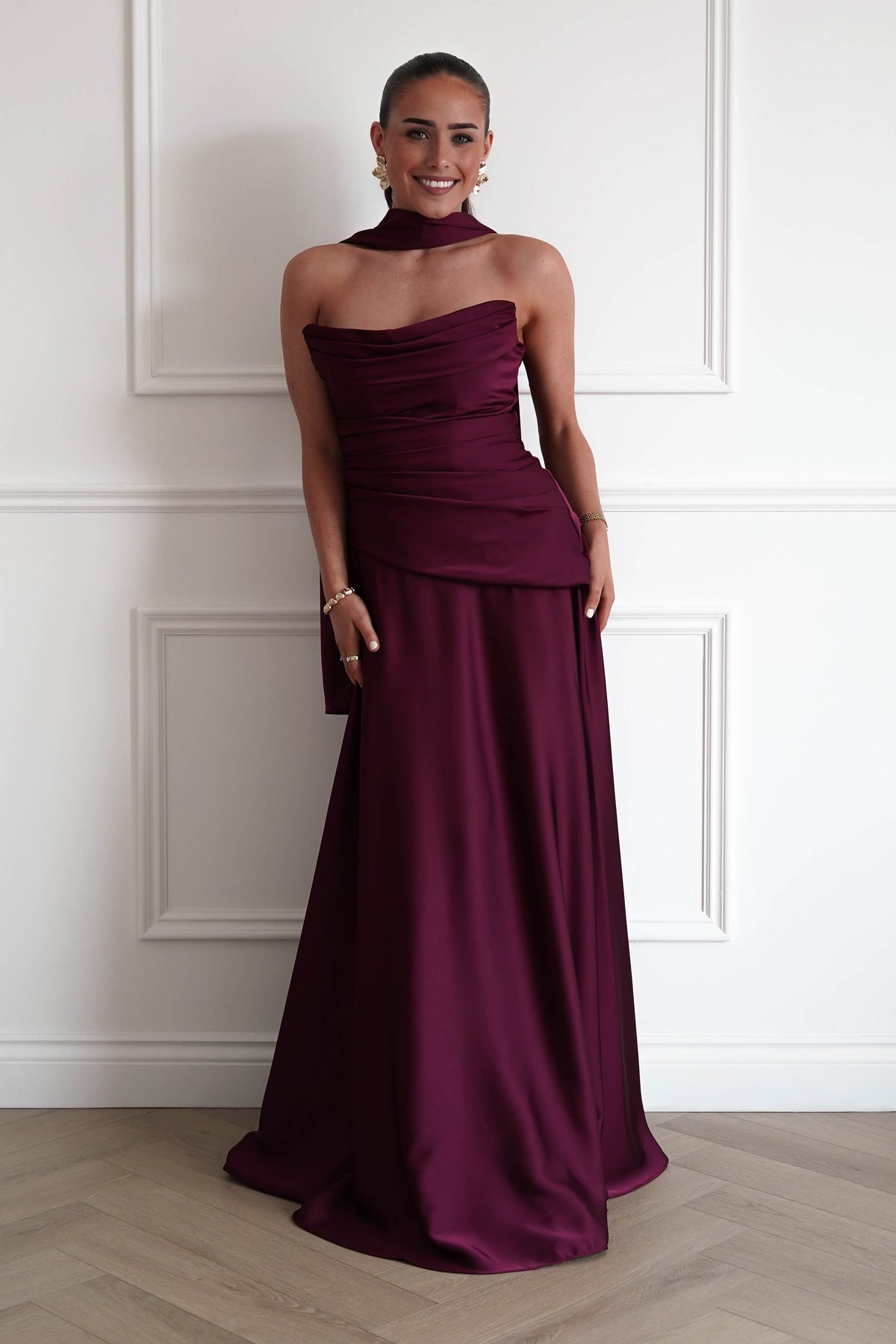 Sheree Dropped Waist Corset Maxi Dress | Wine-Oh Hello Clothing
