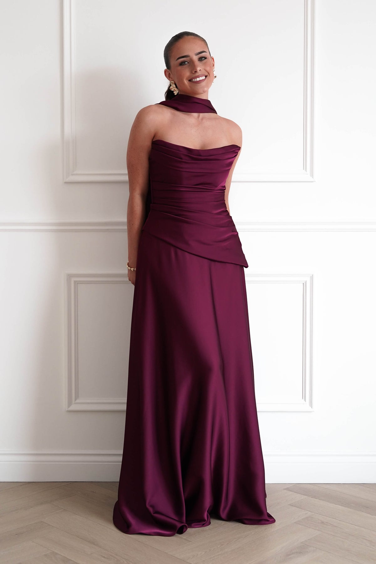 Sheree Dropped Waist Corset Maxi Dress | Wine-Oh Hello Clothing