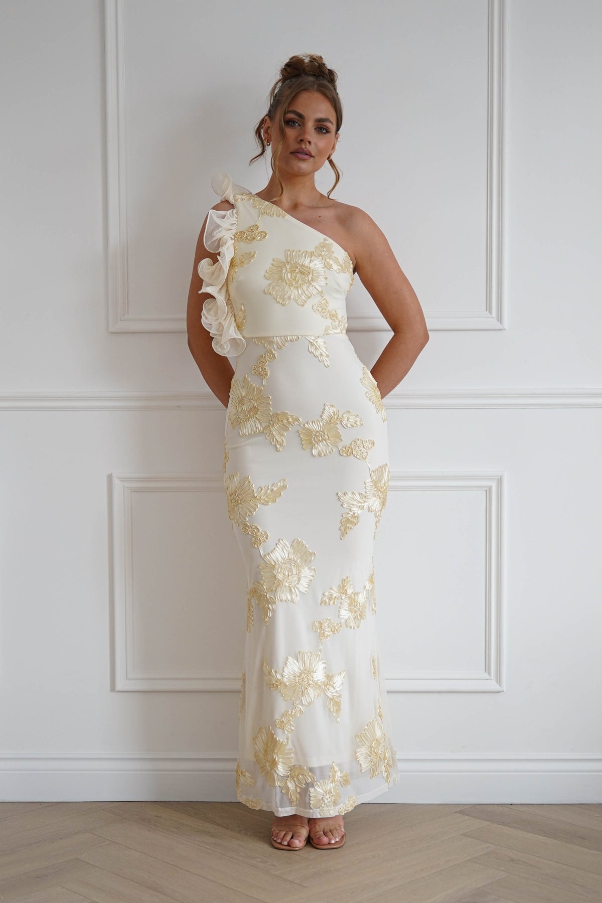 Siren Bodycon Maxi Dress | Light Yellow-Oh Hello Clothing