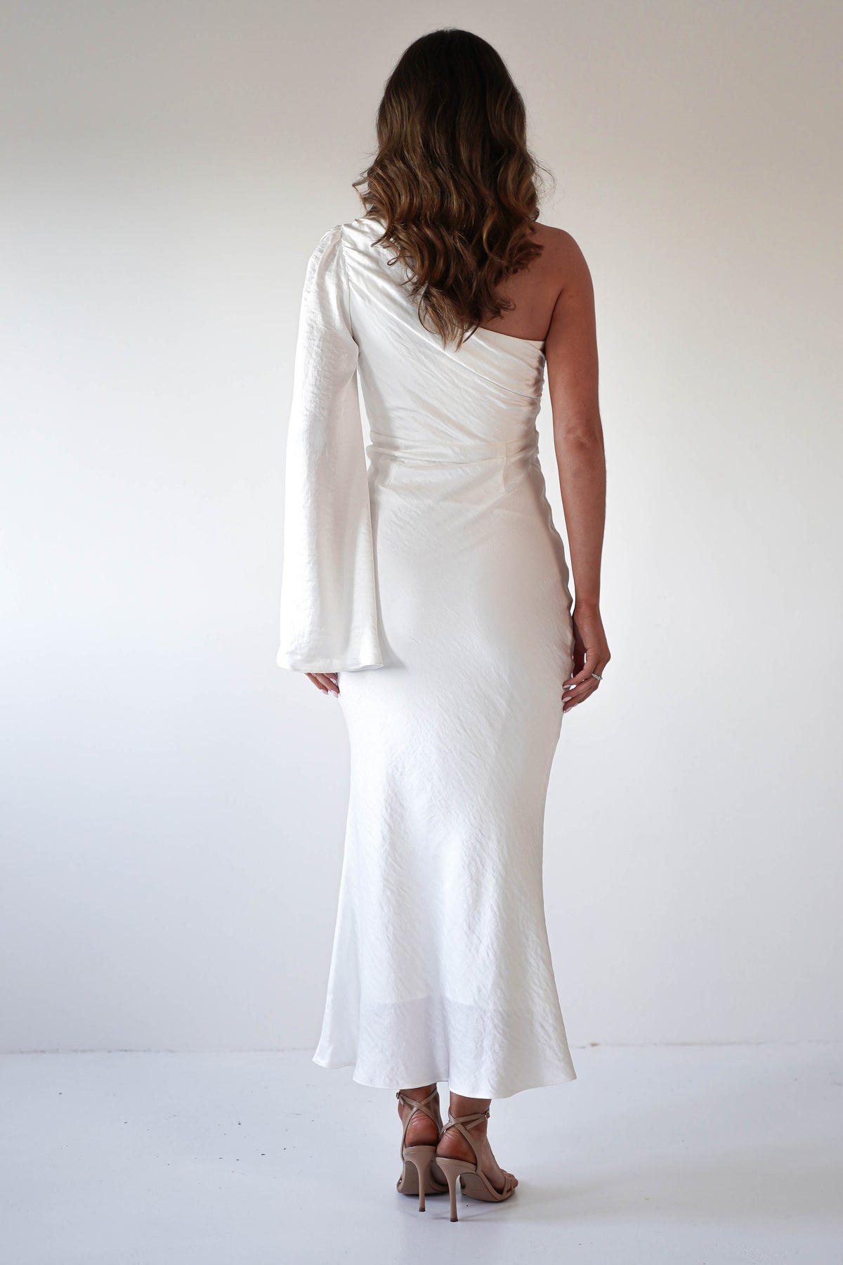 Sylvana Silky Maxi Dress | Ivory-Oh Hello Clothing