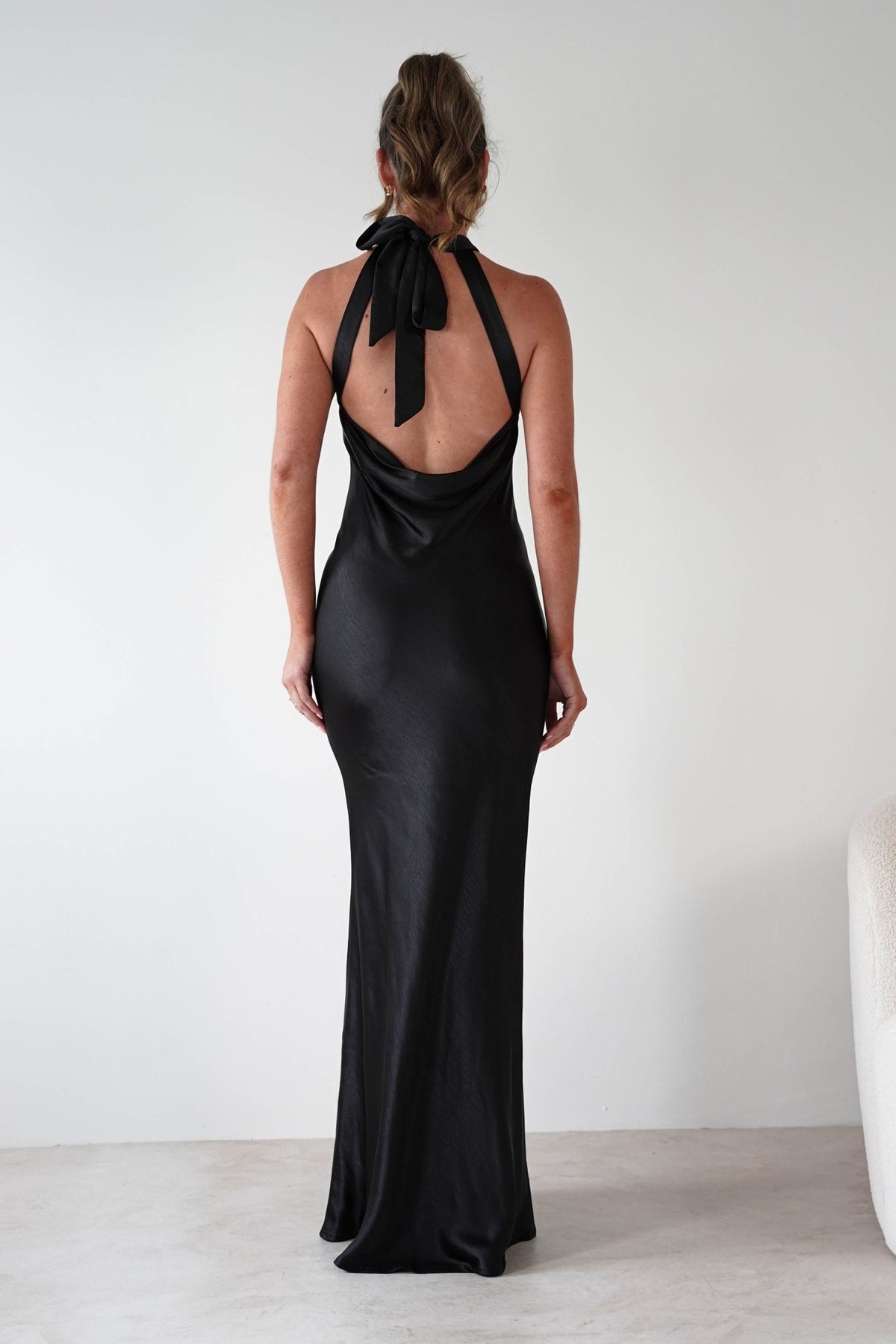 Taylee Halterneck Maxi Dress | Black-Oh Hello Clothing