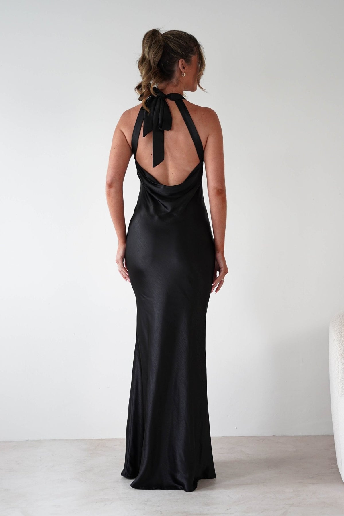 Taylee Halterneck Maxi Dress | Black-Oh Hello Clothing
