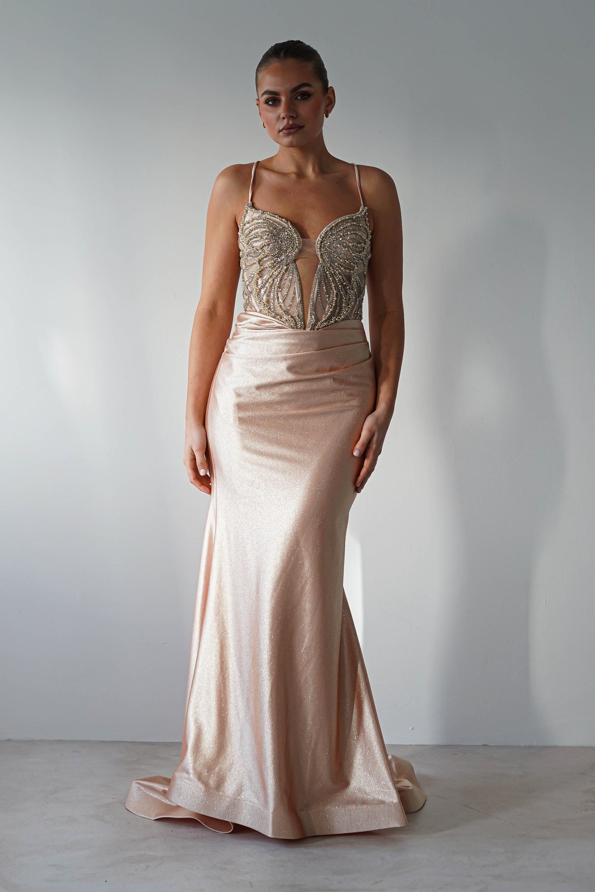 The Butterfly Embellished Bodycon Gown | Gold-Oh Hello Clothing
