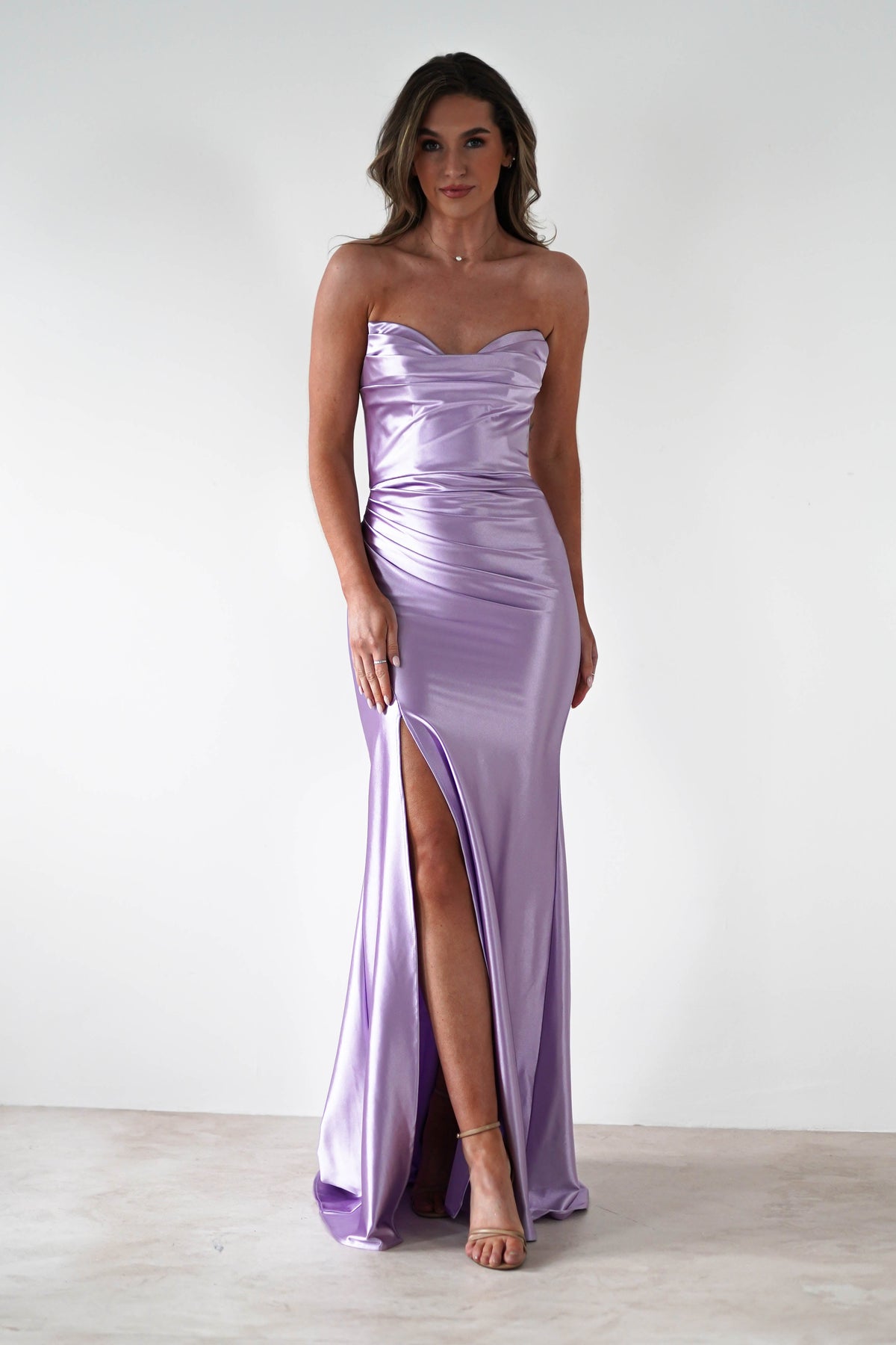 Venice Strapless Bodycon Gown | Lilac-Oh Hello Clothing