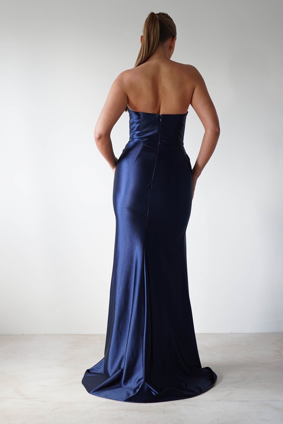 Venice Strapless Bodycon Gown | Navy-Oh Hello Clothing