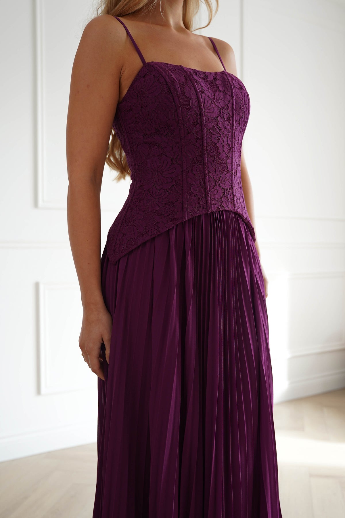Victoria Dropped Peplum Maxi Dress | Plum-Oh Hello Clothing