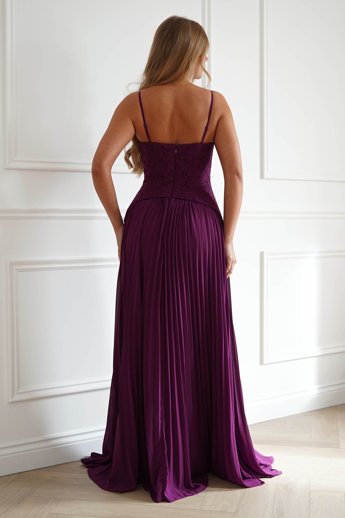 Victoria Dropped Peplum Maxi Dress | Plum-Oh Hello Clothing