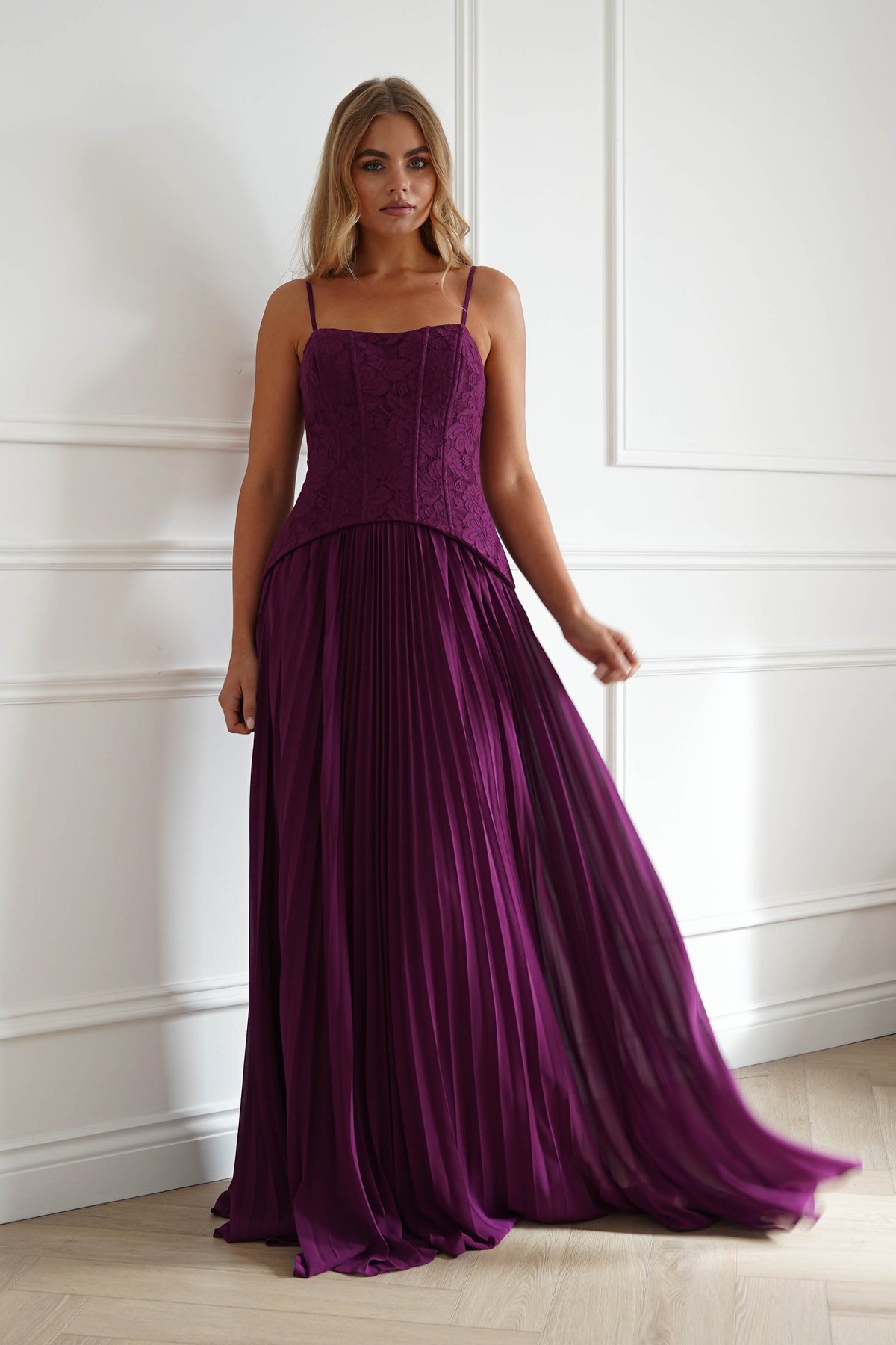 Victoria Dropped Peplum Maxi Dress | Plum-Oh Hello Clothing