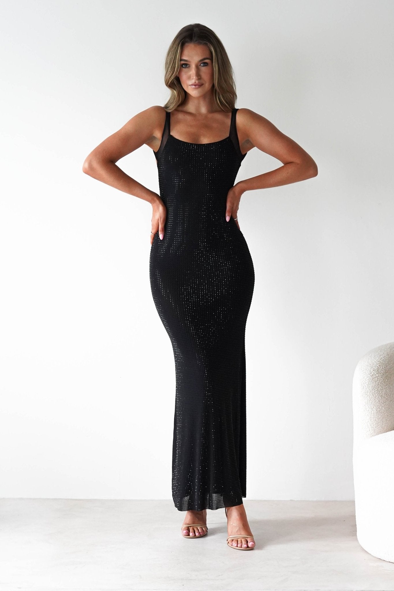 Billini Bodycon Backless Maxi Dress | Black | Oh Hello Clothing | S (8)