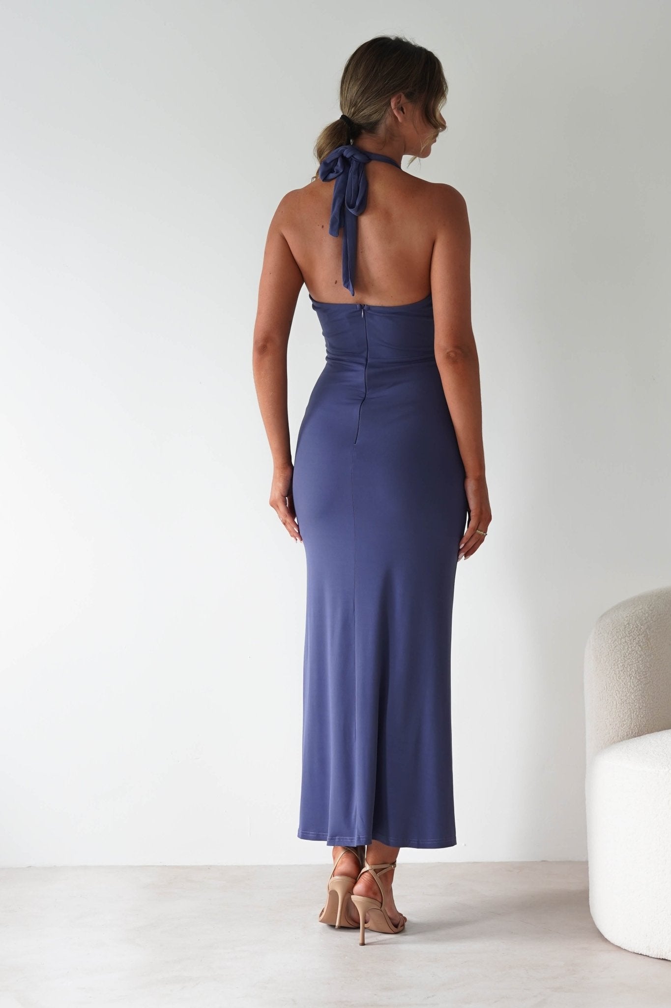 Blair Bodycon Maxi Dress | Blue | Oh Hello Clothing | XS (6)