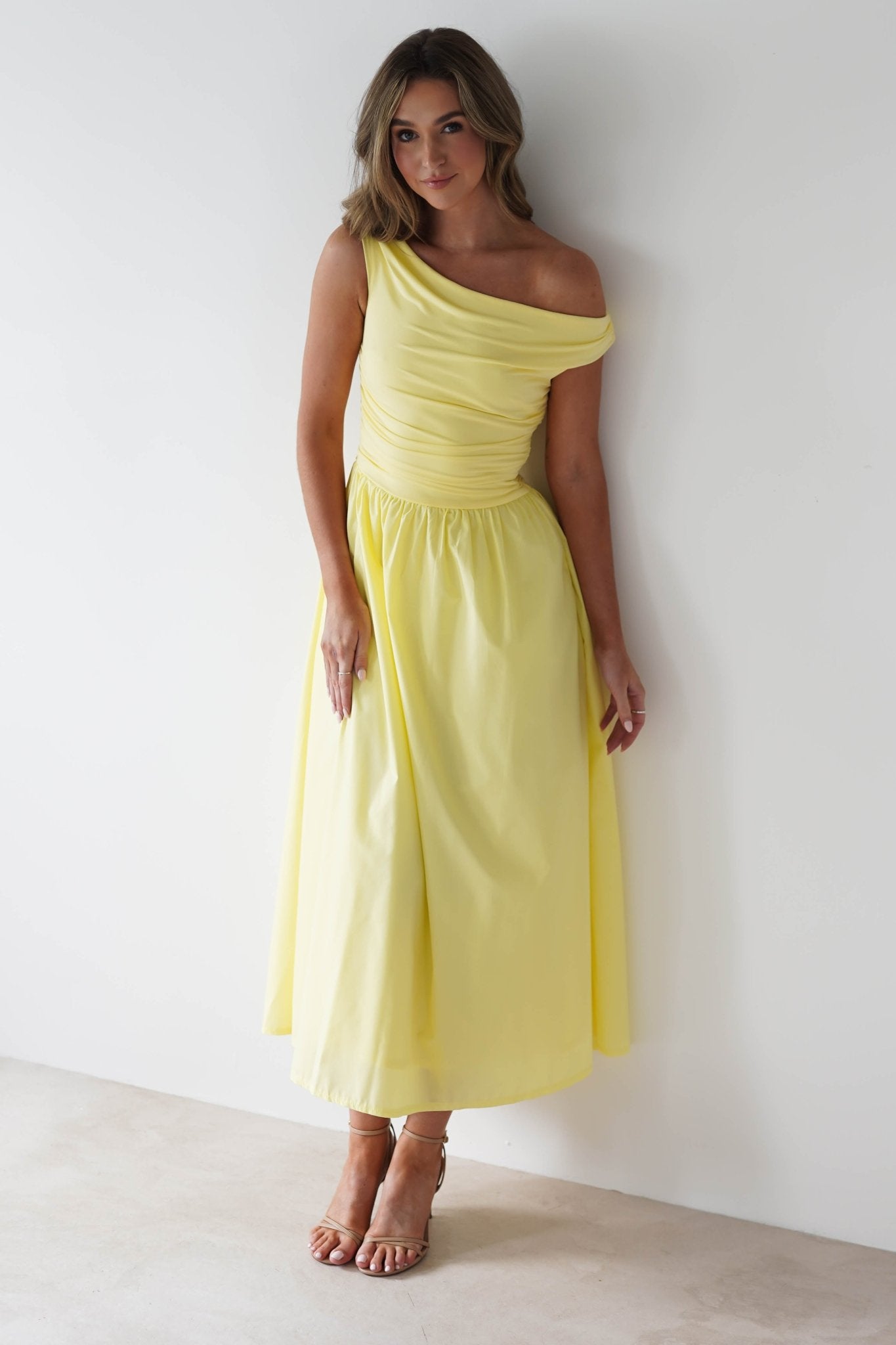 Bloom Skater Midaxi Dress | Yellow | Oh Hello Clothing | XS (6)