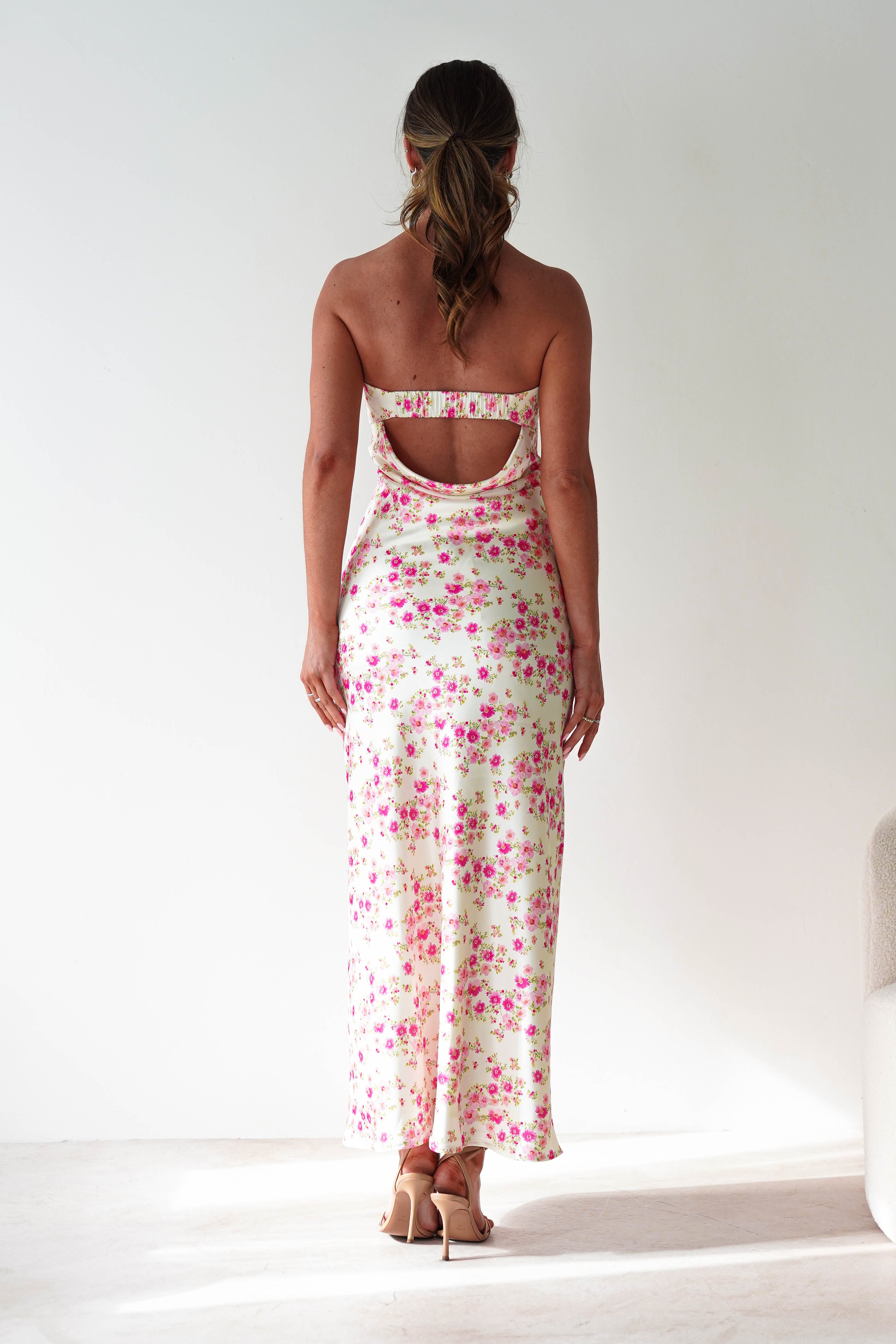 Blossom Floral Print Maxi Dress | Yellow