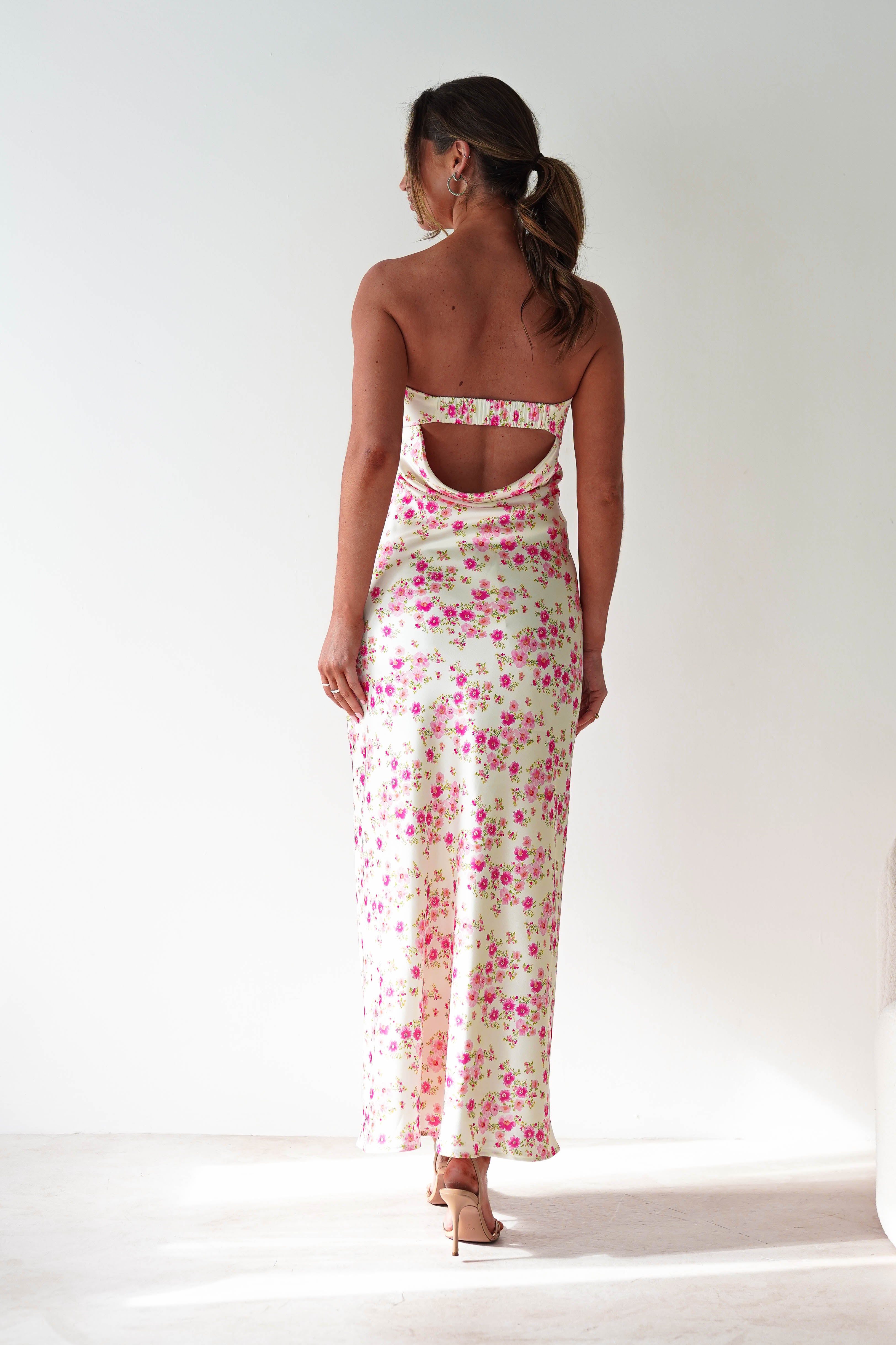 Blossom Floral Print Maxi Dress | Yellow