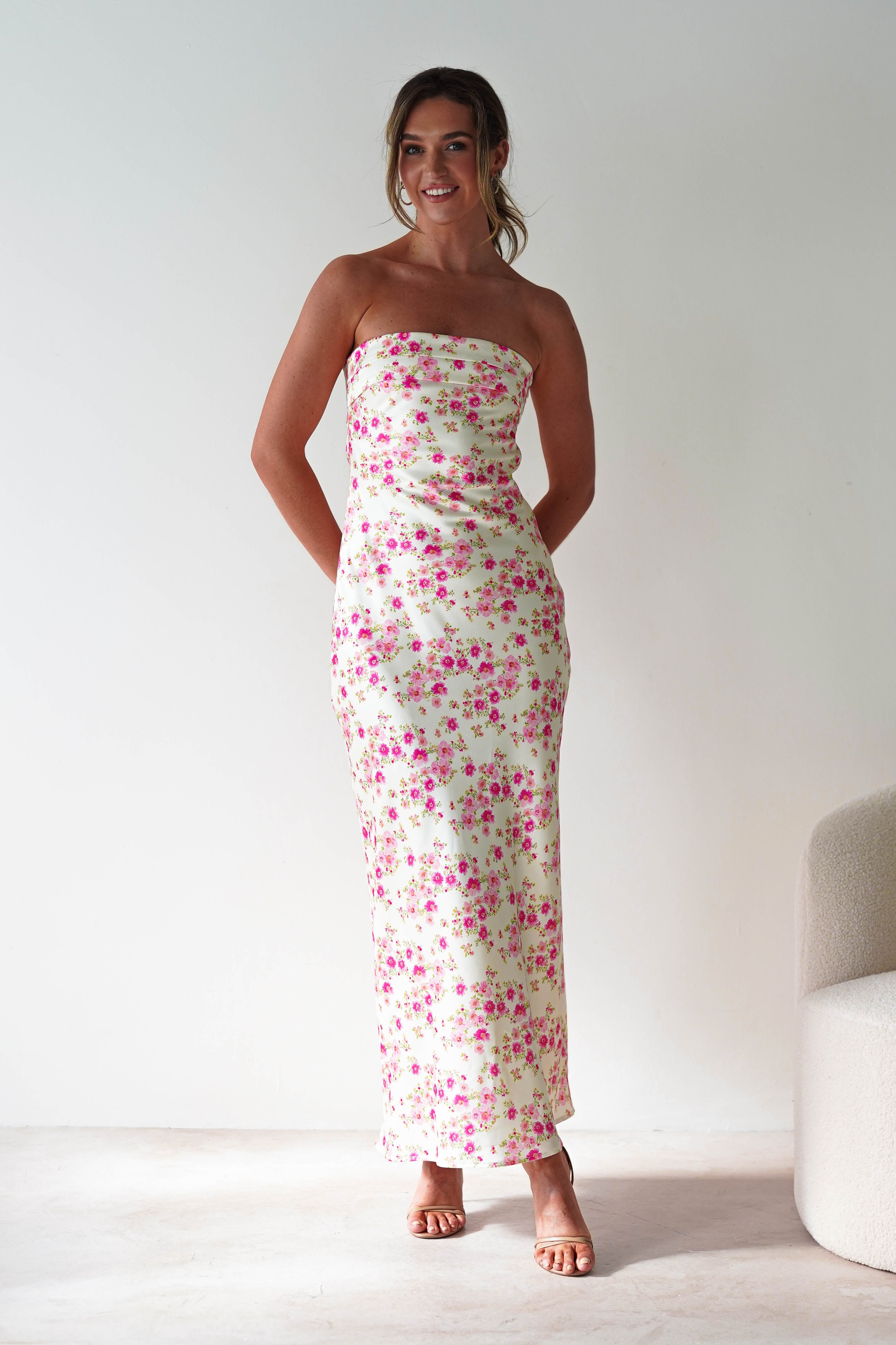 Blossom Floral Print Maxi Dress | Yellow