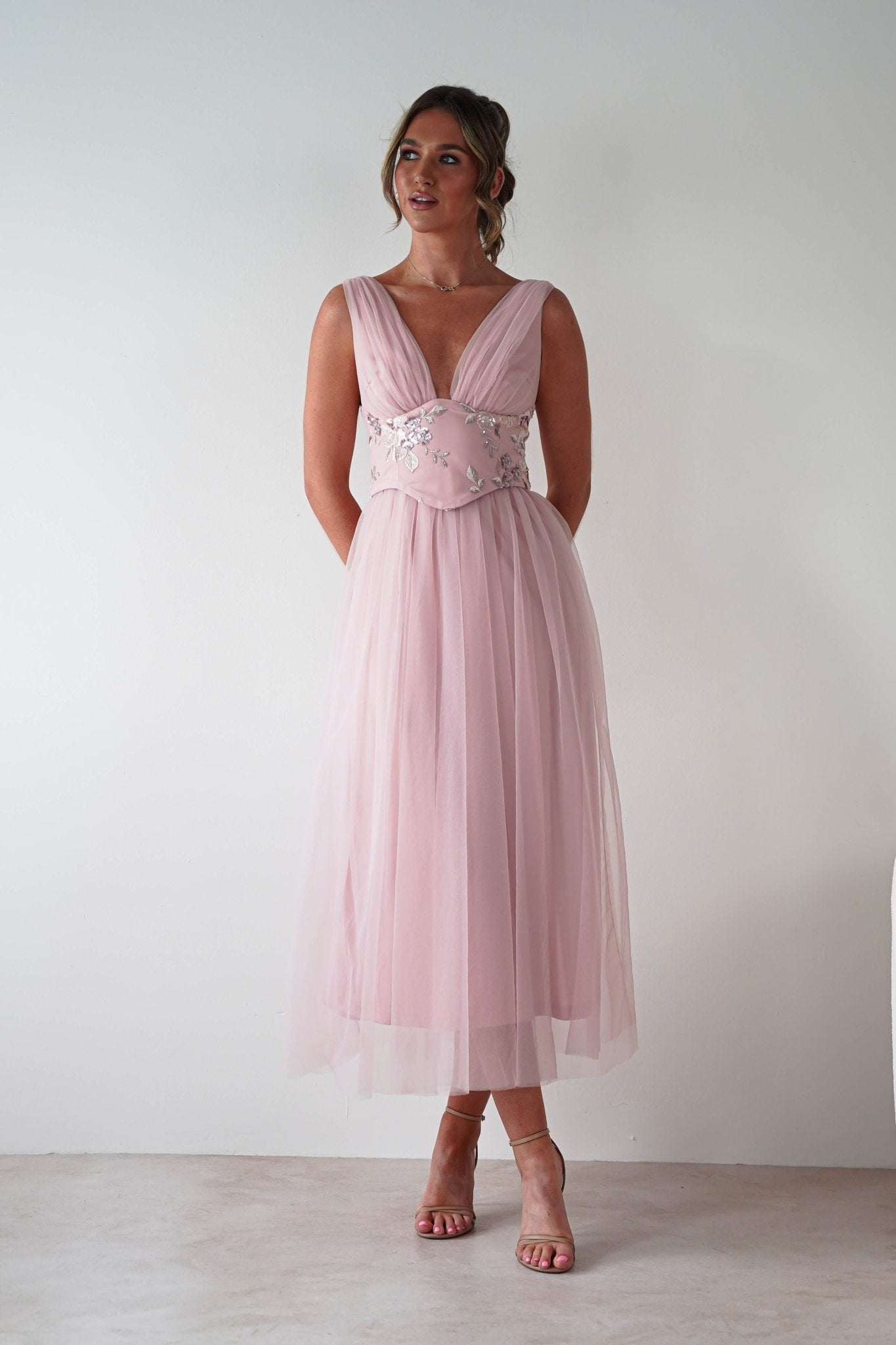 Cecilia Tulle Maxi Dress | Blush Pink | Oh Hello Clothing | S (8)