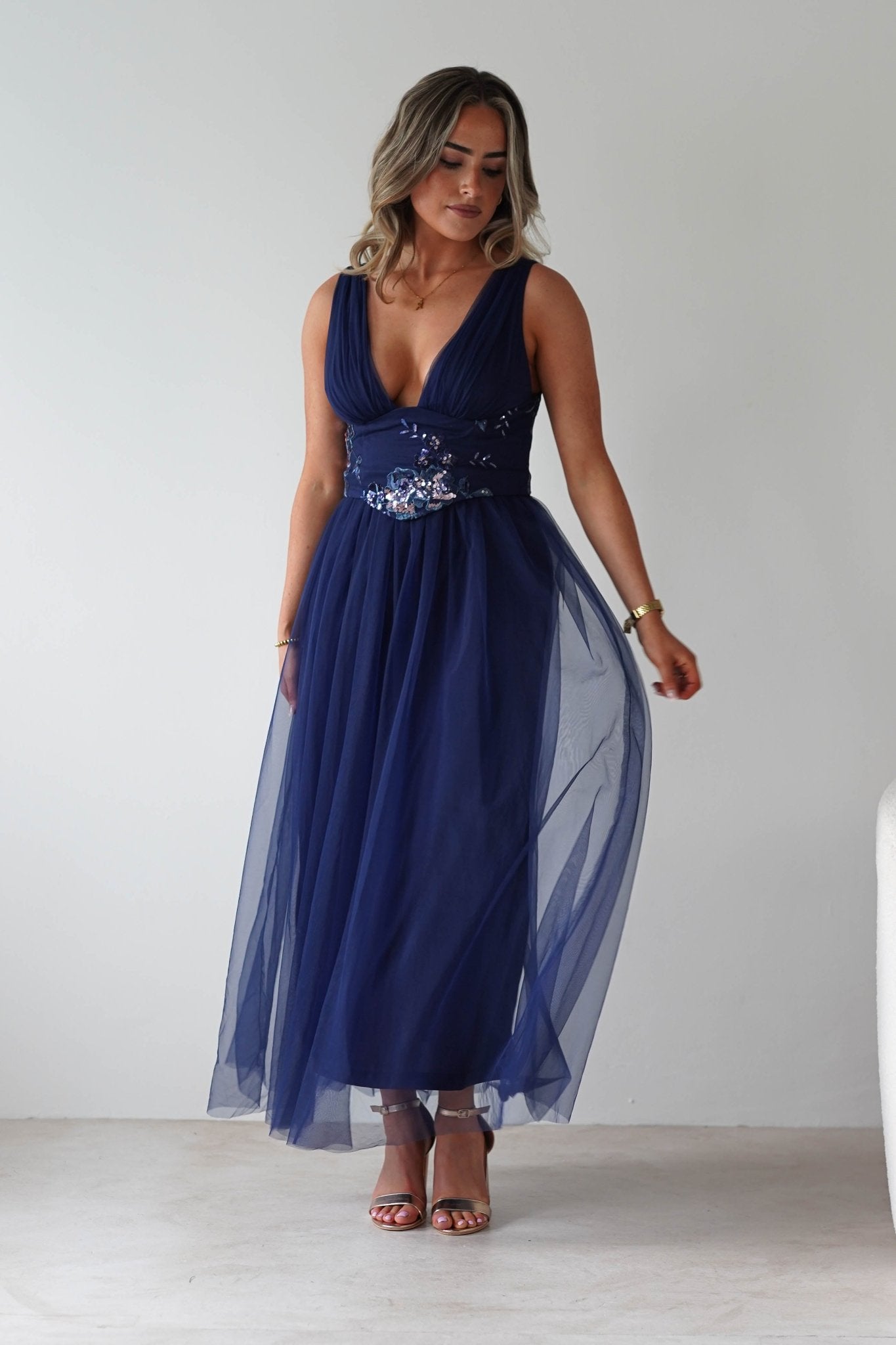 Cecilia Tulle Maxi Dress | Navy | Oh Hello Clothing | S (8)