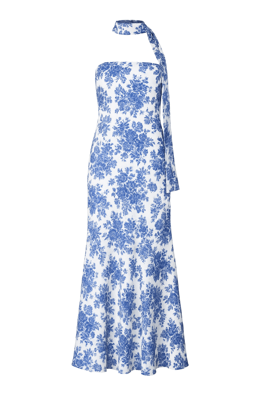 Charlene Floral Chiffon Maxi Dress | Blue Print | Oh Hello Clothing | S (8)