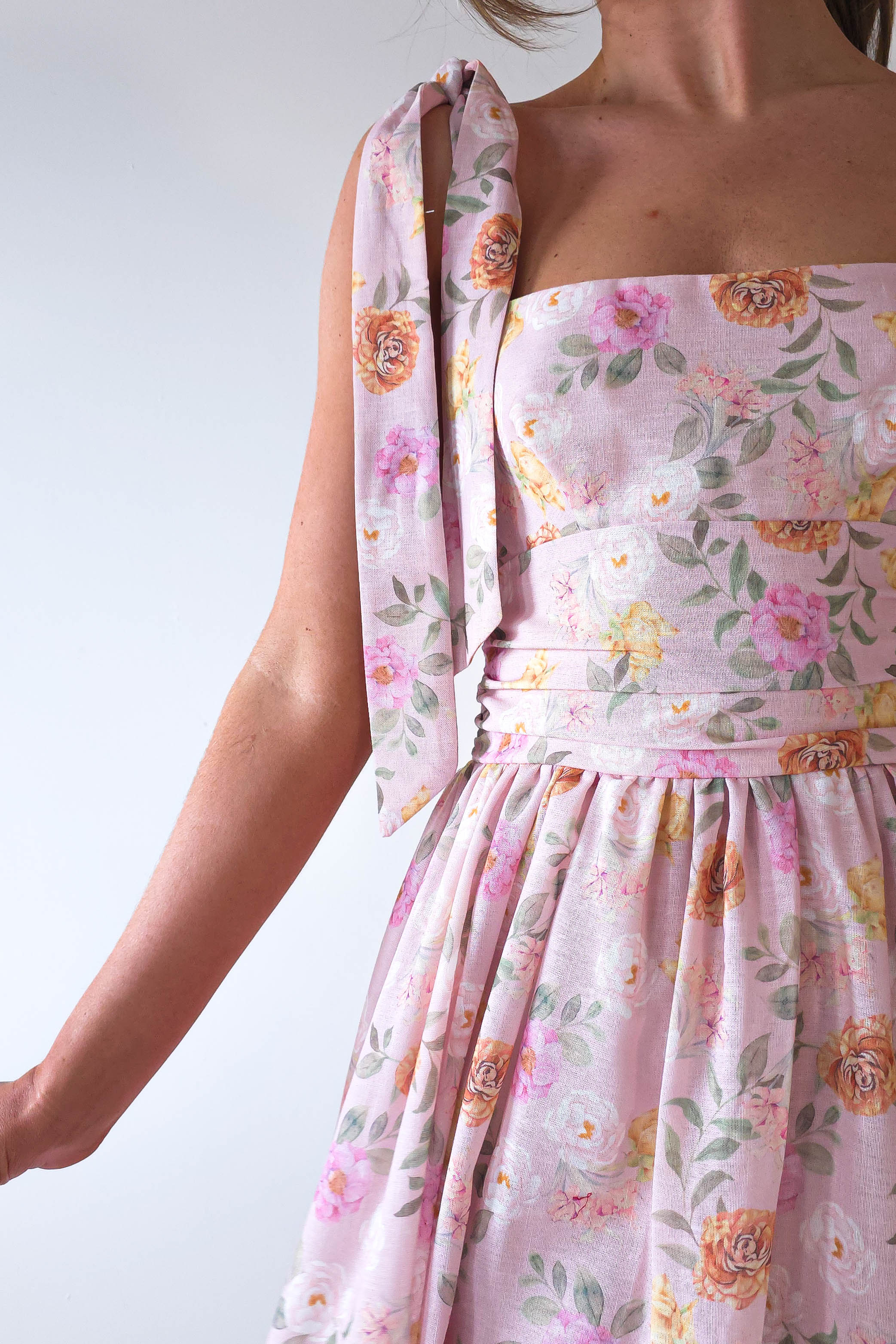 Chelsea Floral Maxi Dress | Pink Print | Oh Hello Clothing | XS (6)
