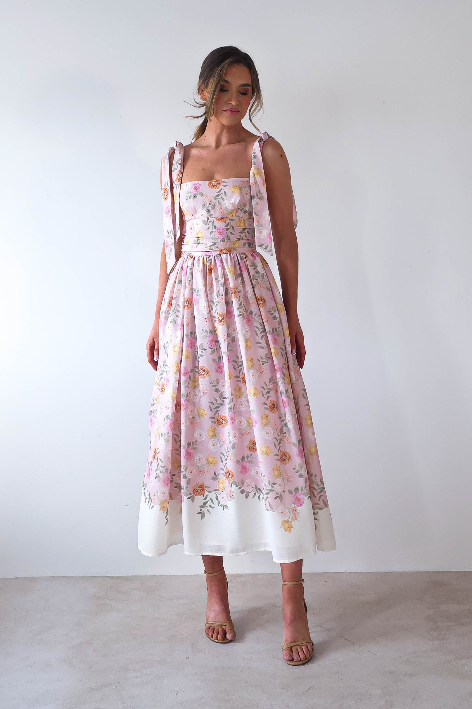 Chelsea Floral Maxi Dress | Pink Print | Oh Hello Clothing | XS (6)