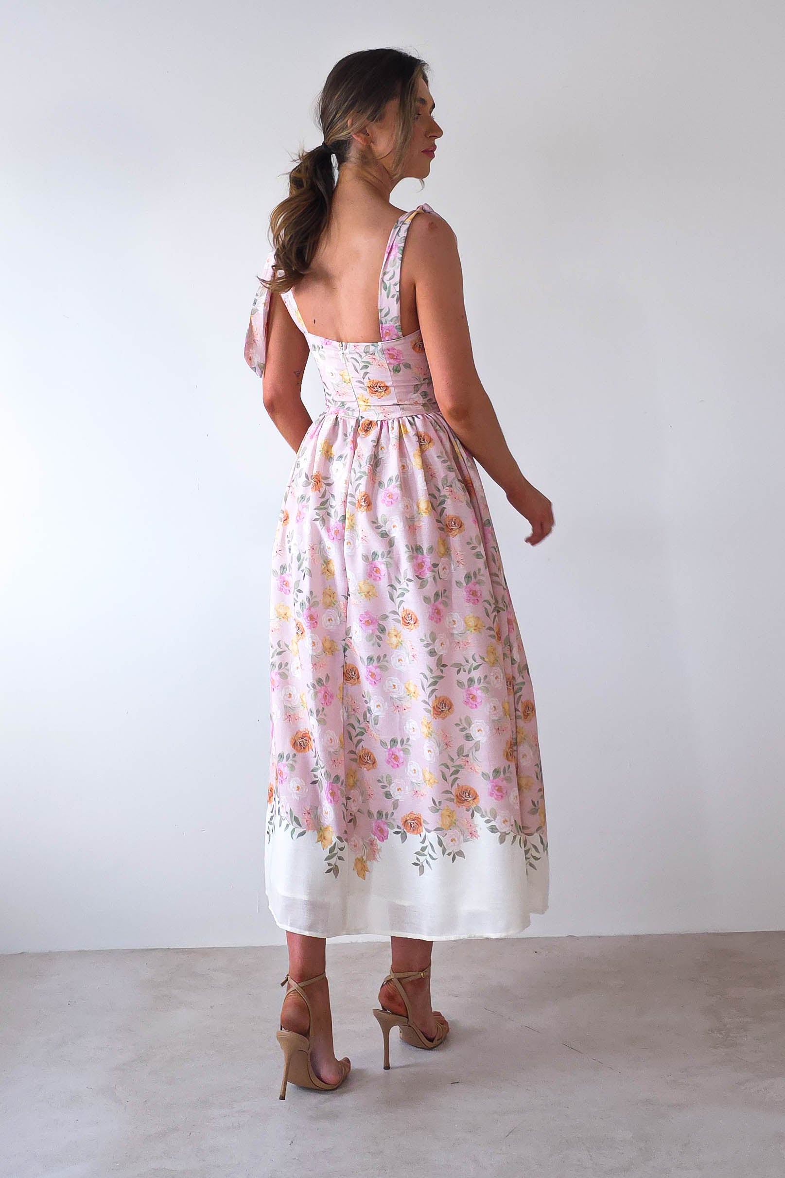 Chelsea Floral Maxi Dress | Pink Print | Oh Hello Clothing | XS (6)
