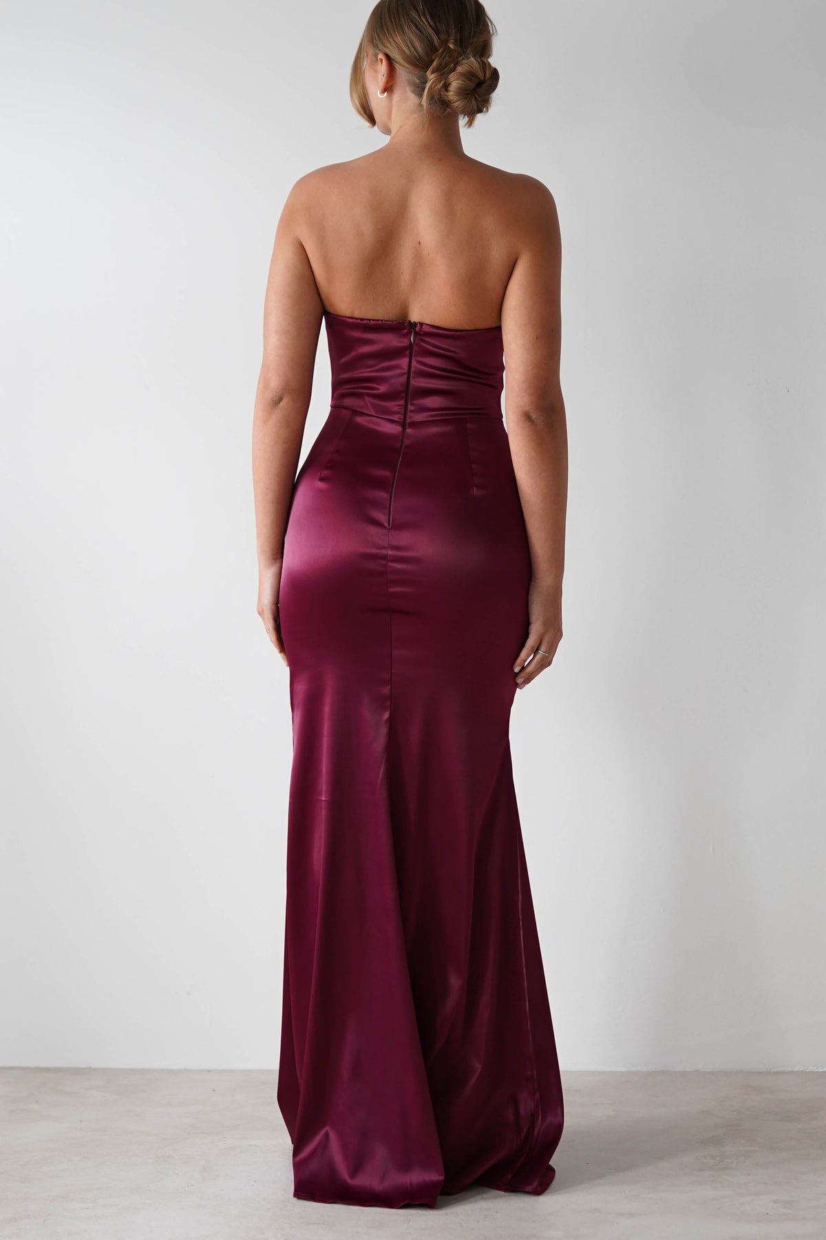Clydee Soft Corset Maxi Gown | Burgundy | Oh Hello Clothing