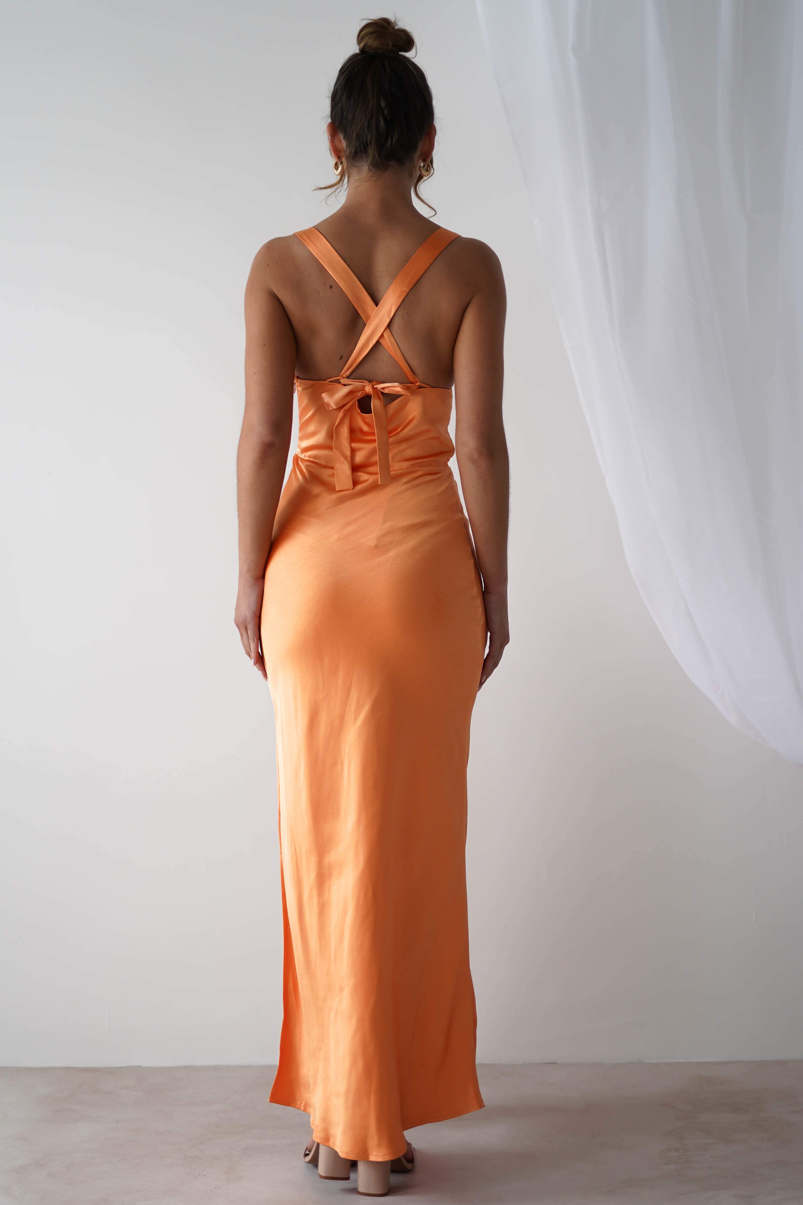 Misha Soft Satin Maxi Dress | Mango