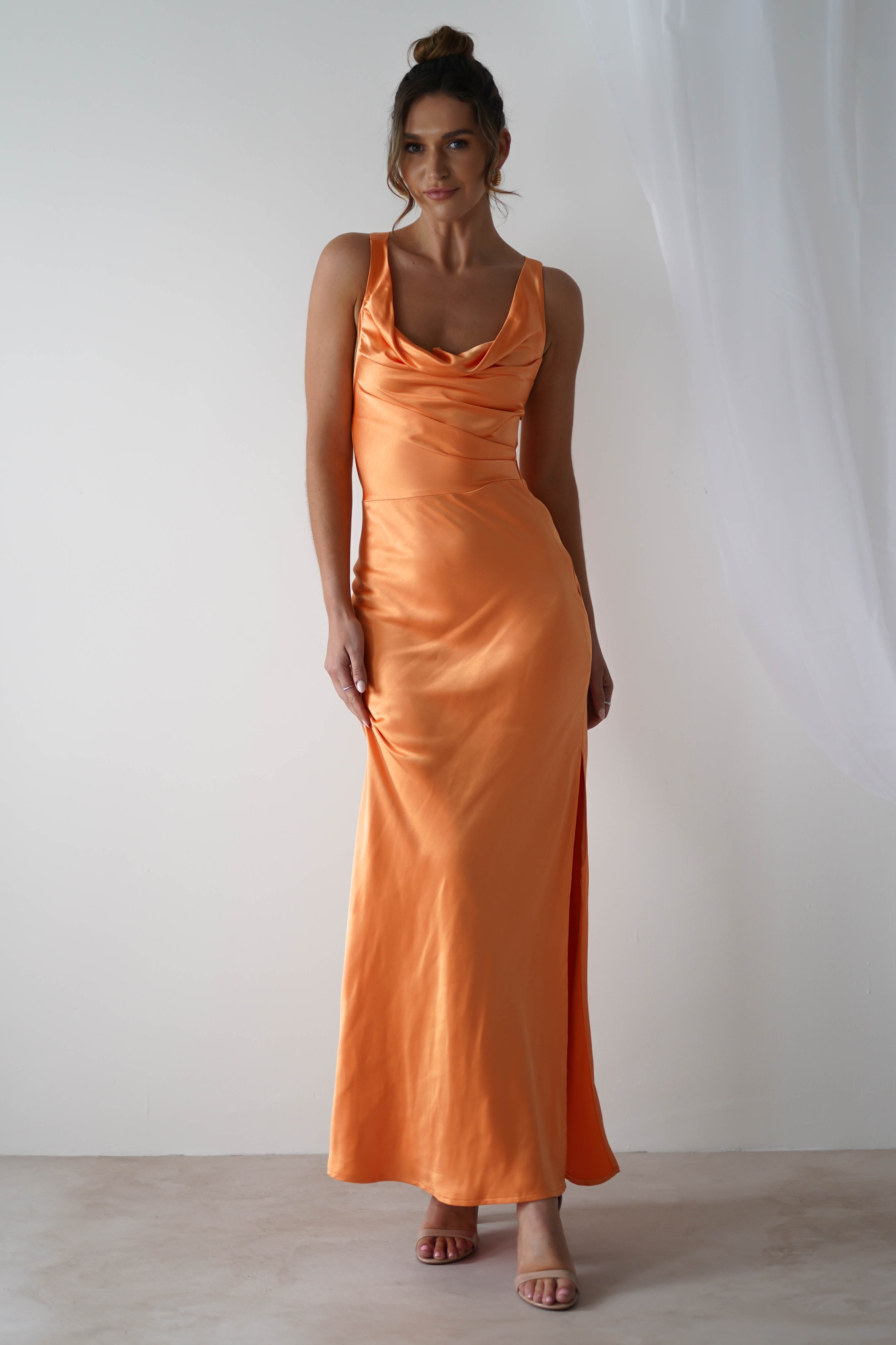 Misha Soft Satin Maxi Dress | Mango