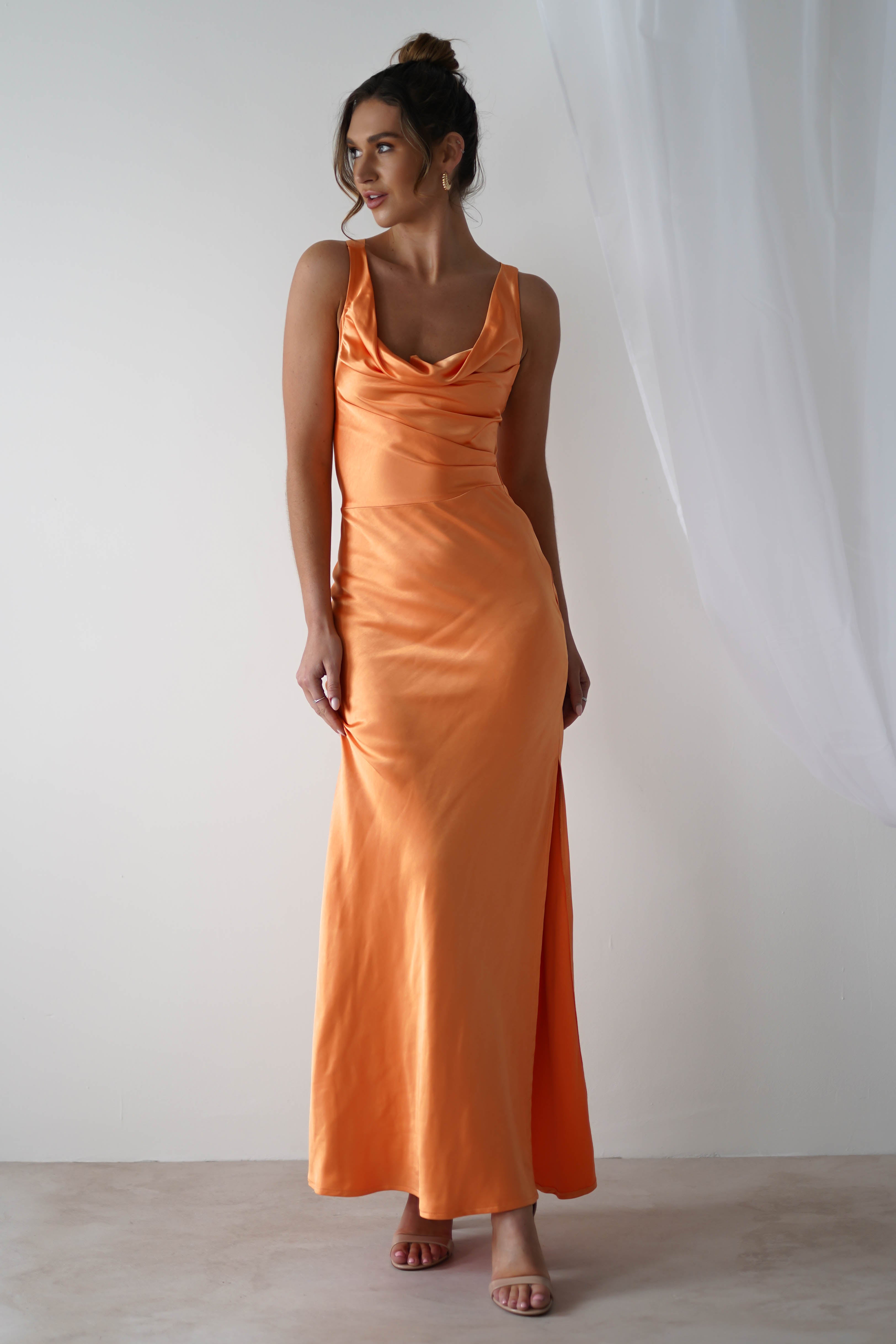 Misha Soft Satin Maxi Dress | Mango