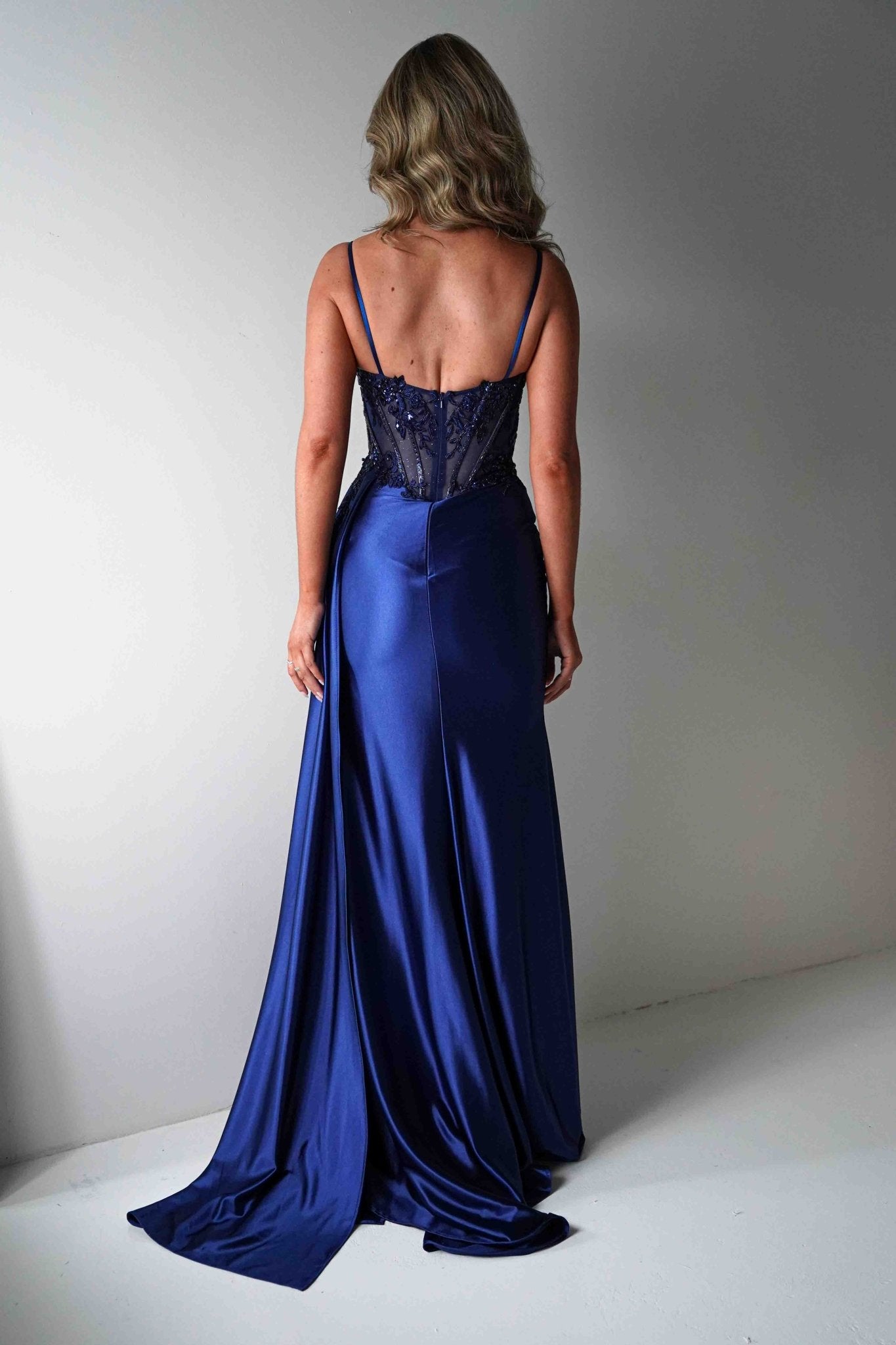 Diva Embellished Corset Gown | Royal Blue | Oh Hello Clothing | XS (6)